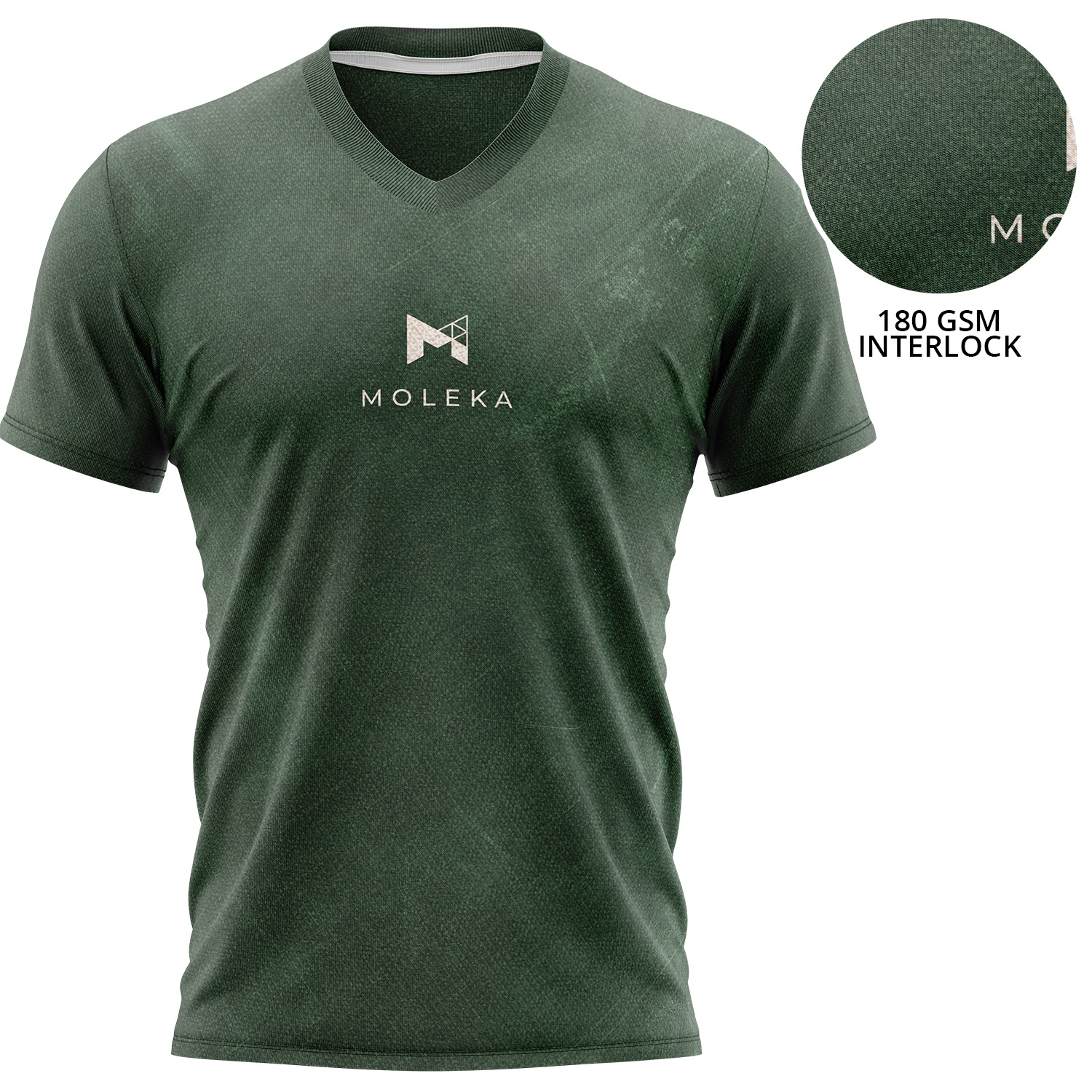 Unisex 180 GSM Poly Interlock Sublimation Short Sleeve V-Neck T-Shirt 2