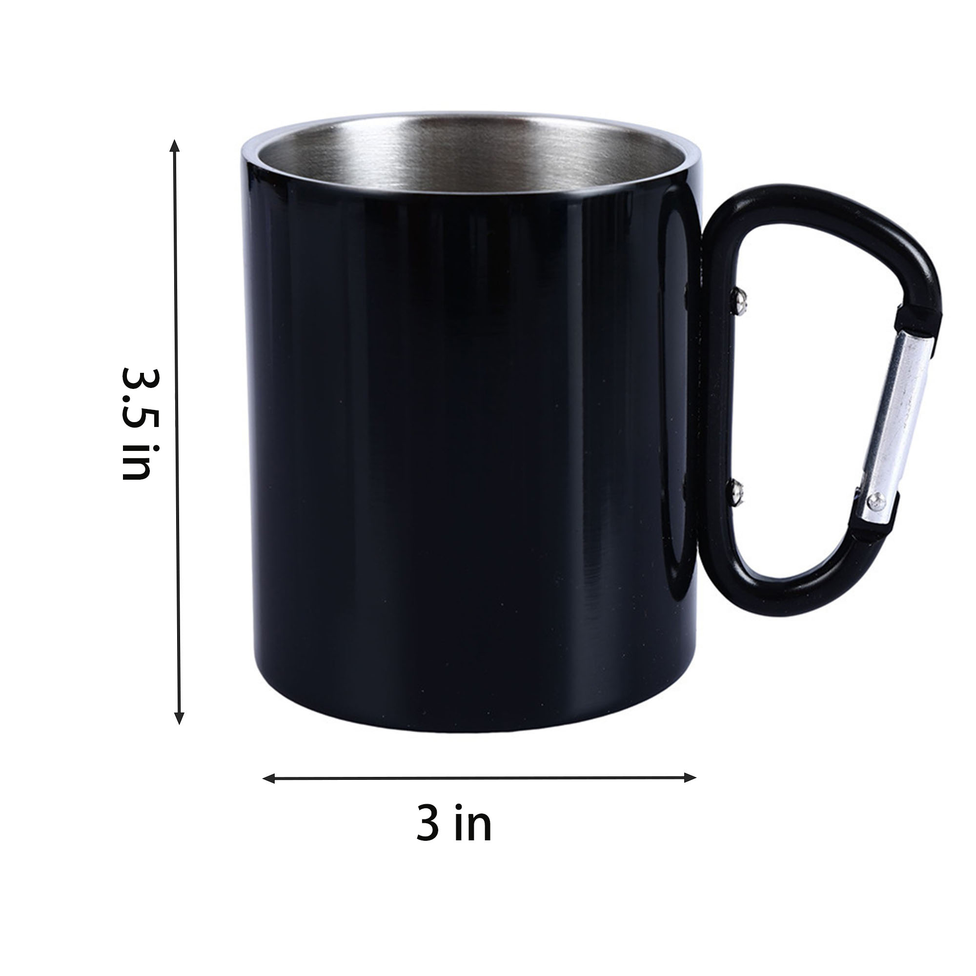 Stainless steel portable mug with handle 2
