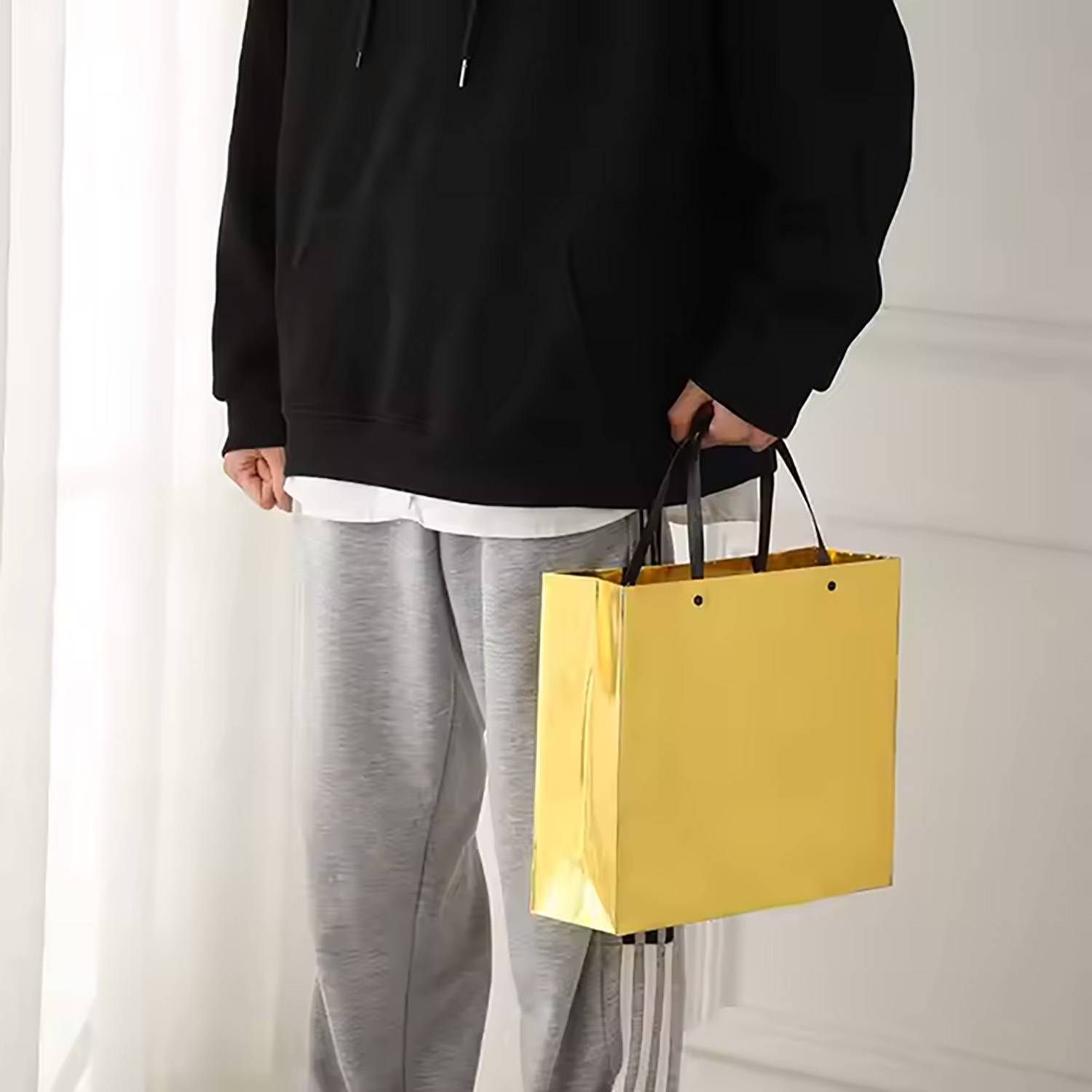 Metallic Shiny Paper Tote Bag 4