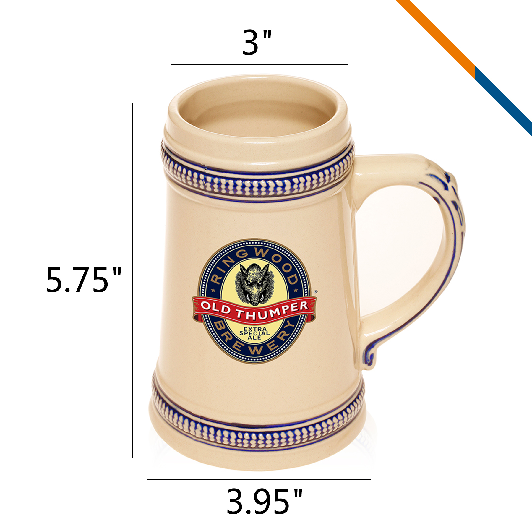 Tarbo Ceramic Beer Mug - 18.5 OZ. 6