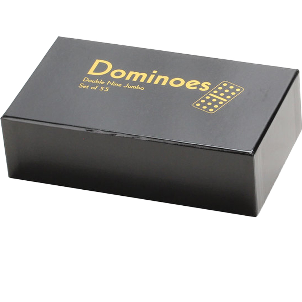 DOUBLE 9 JUMBO DOMINOES 2 PC SET w/ SPINNER. 2