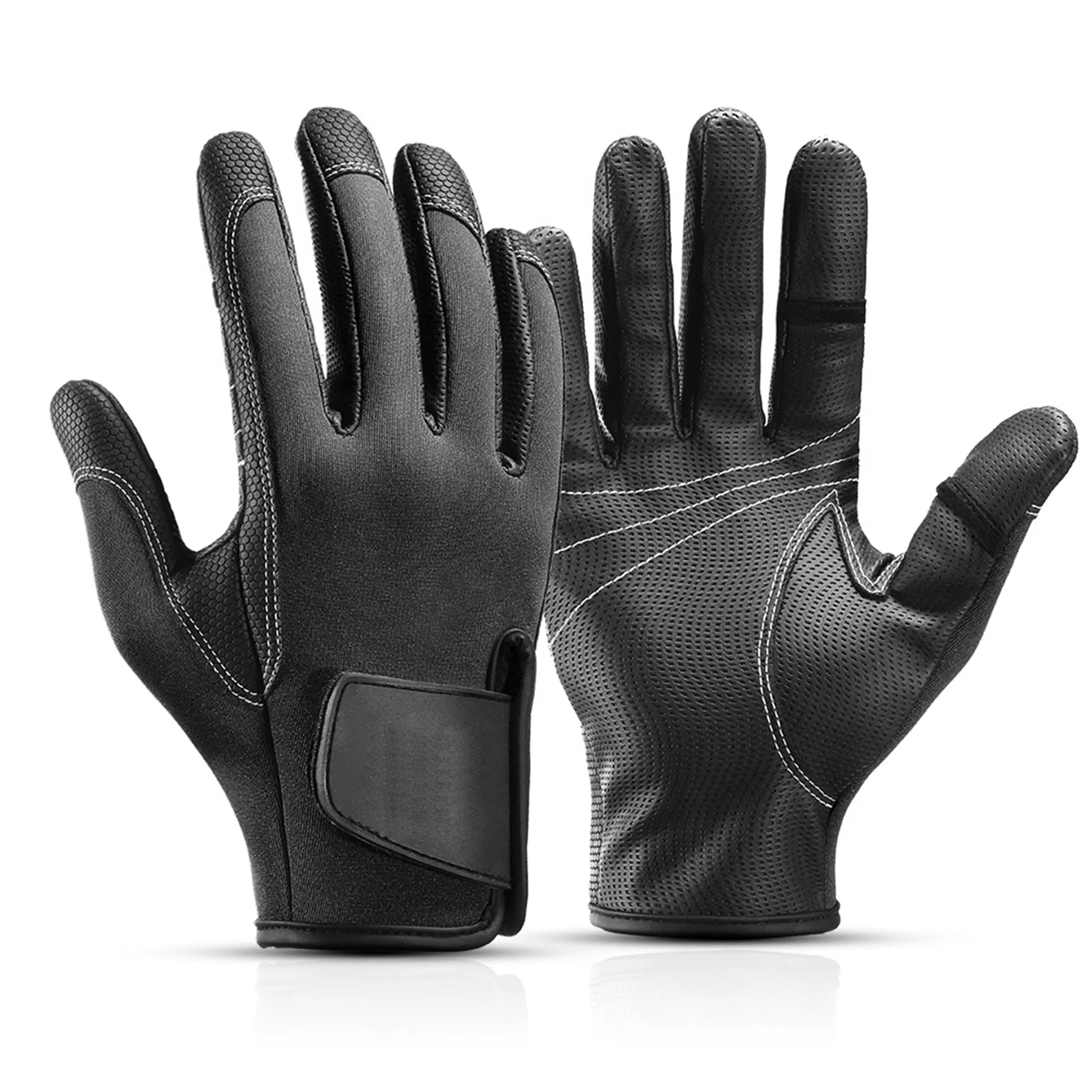 Polyester Non-Slip And Wear-Resistant Fishing Gloves 5