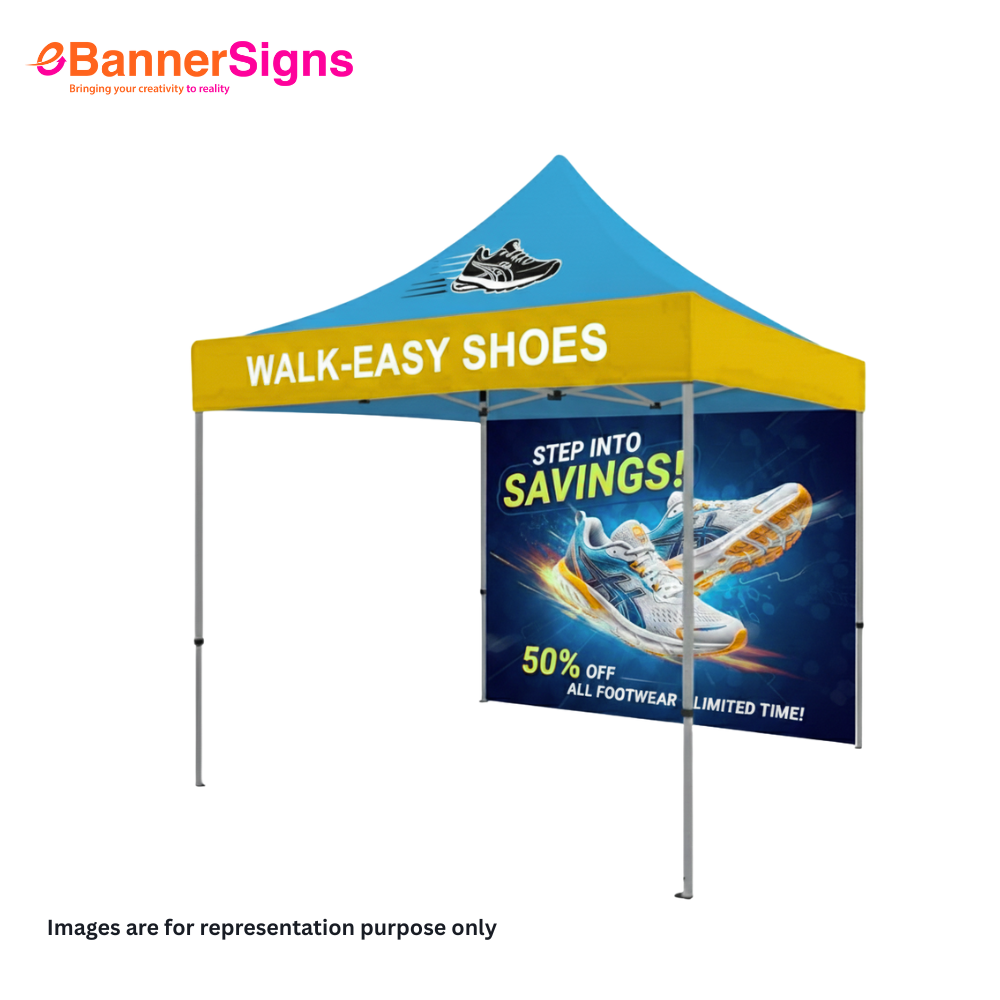 Canopy Tent 10 x 10 (Topper + Hardware + Full Single Side Backwall) 2