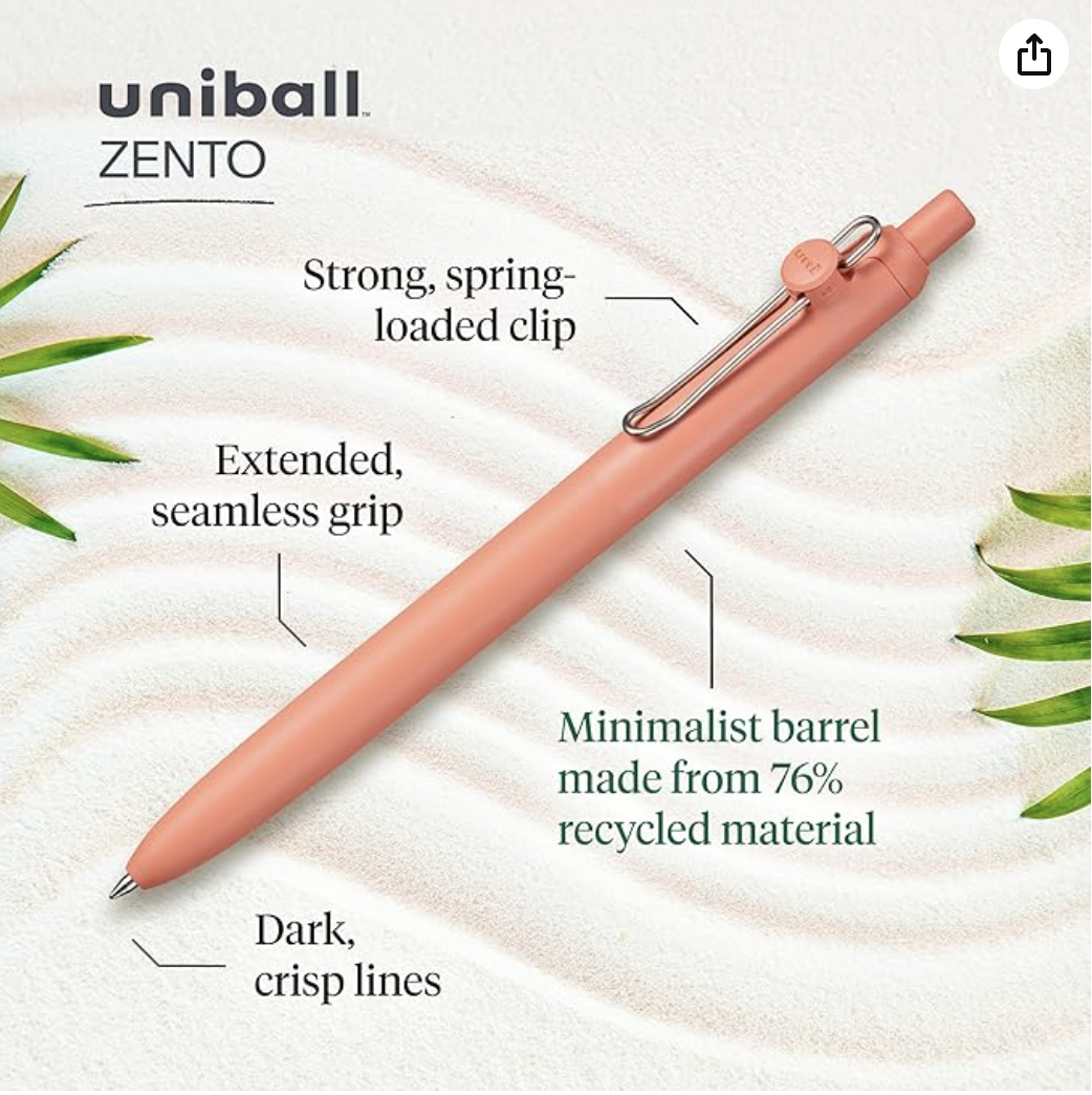 uni-ball® Zento Gel Retractable Pen Boho 18