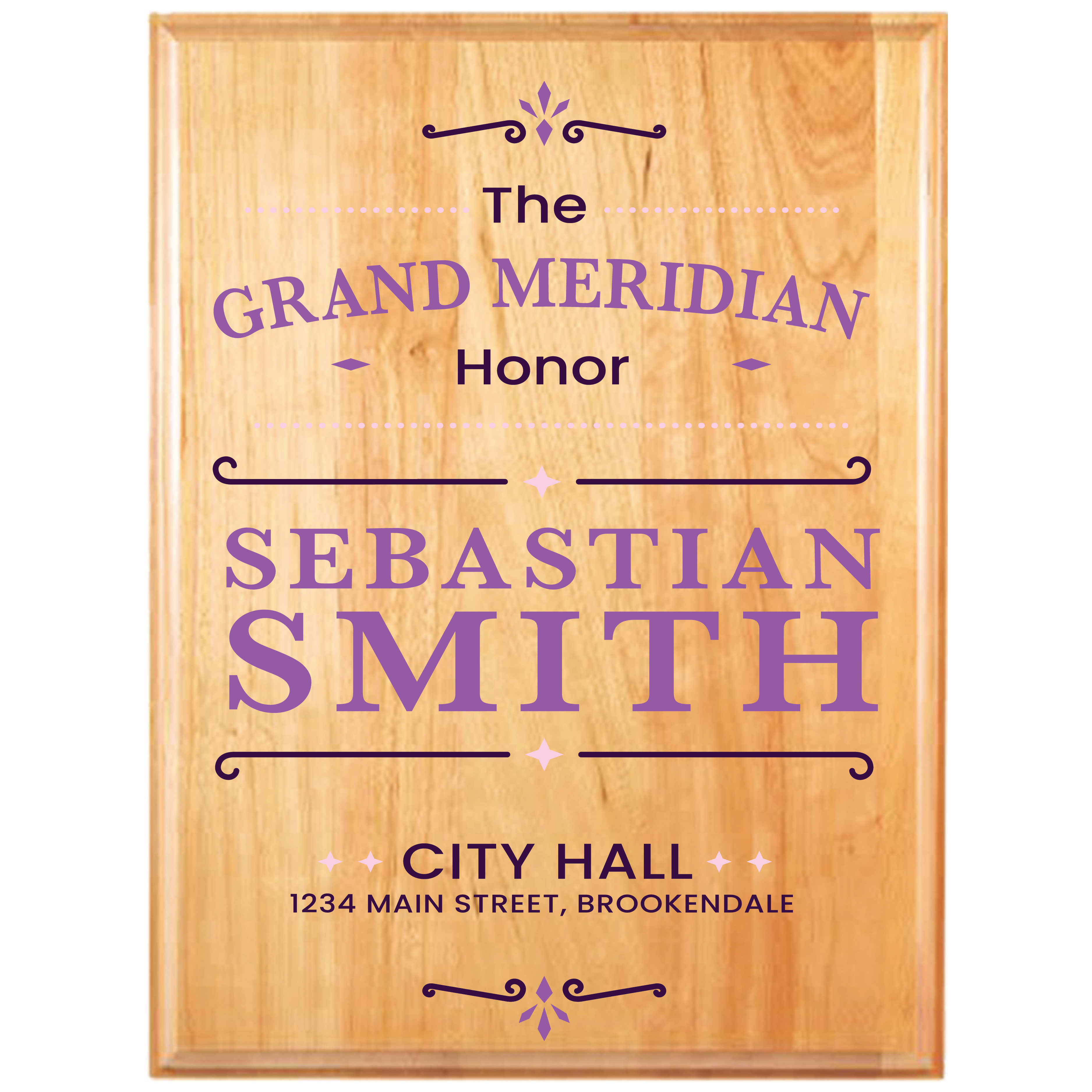 6" x 8" Genuine Cherry Plaque 1