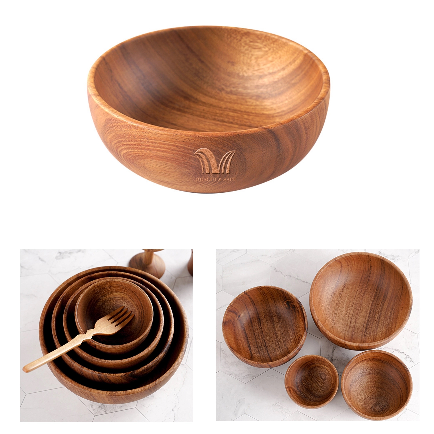 Round Wooden Bowls 3