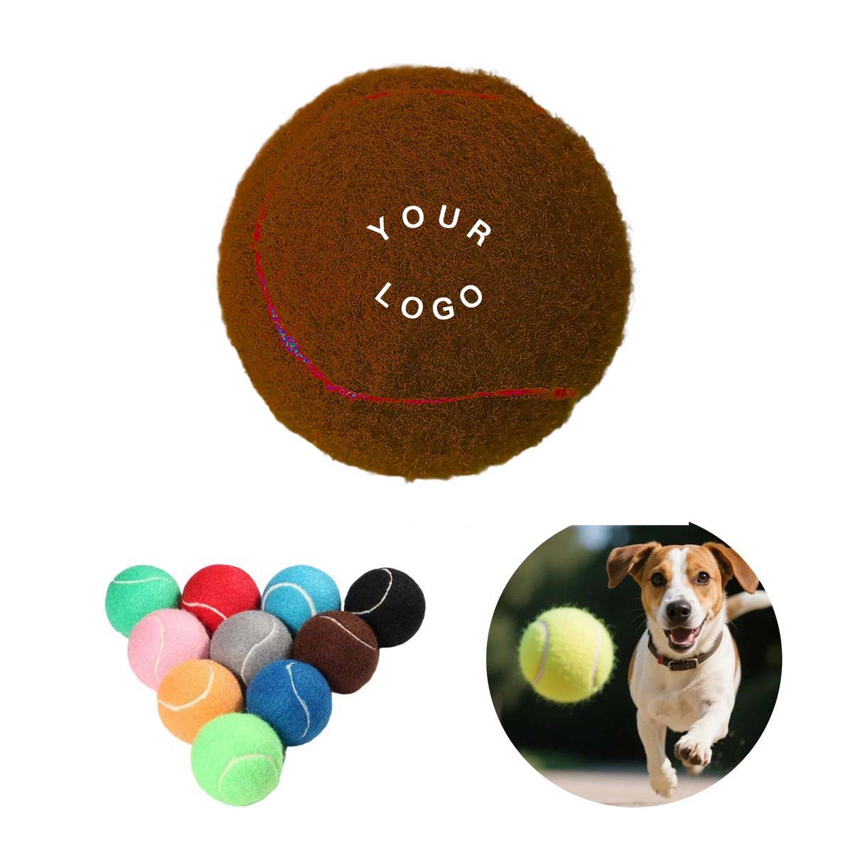 Rubber Pet Tennis Ball for Dogs 2.5 Inch 3