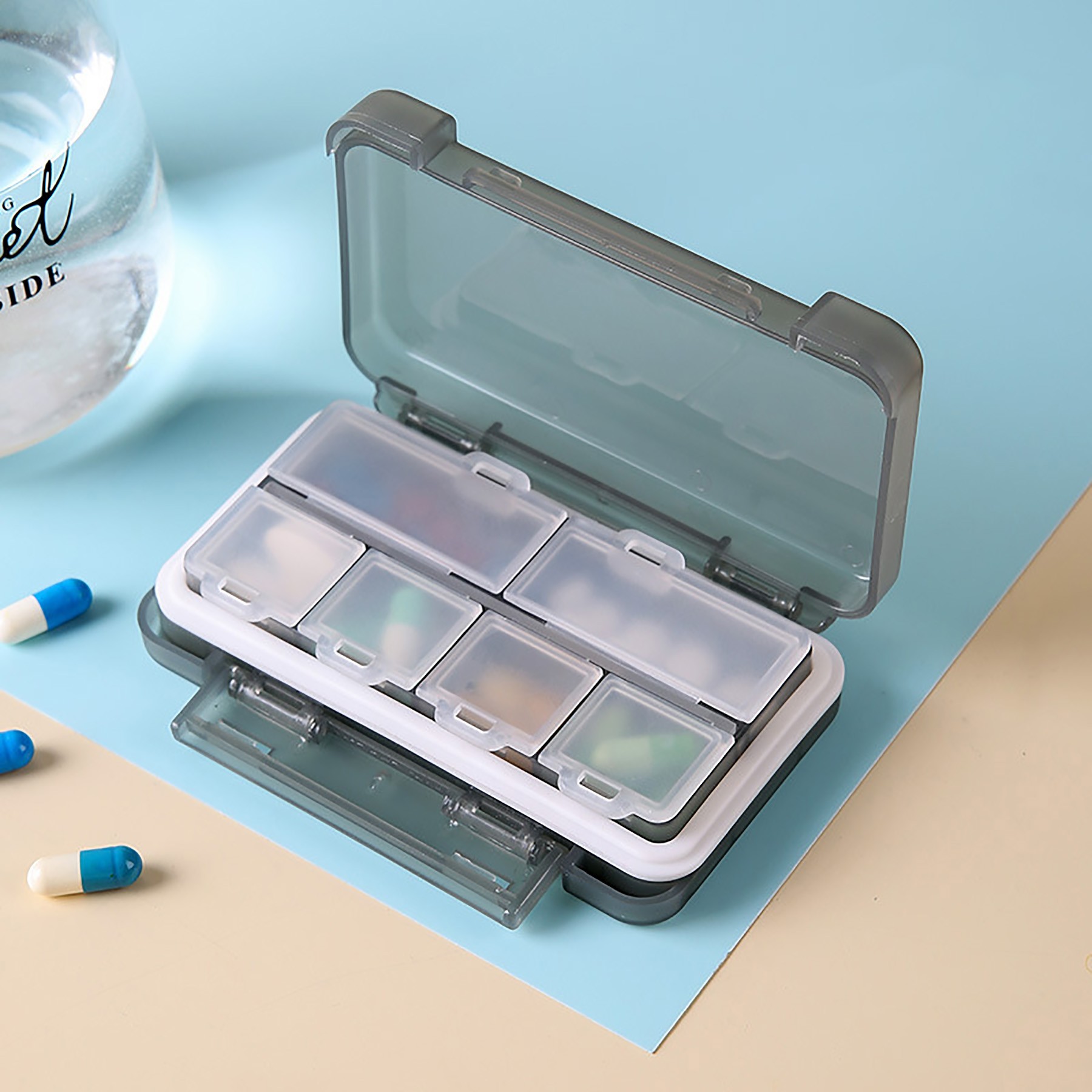 Mini Travel Dispensing Pill Box 3