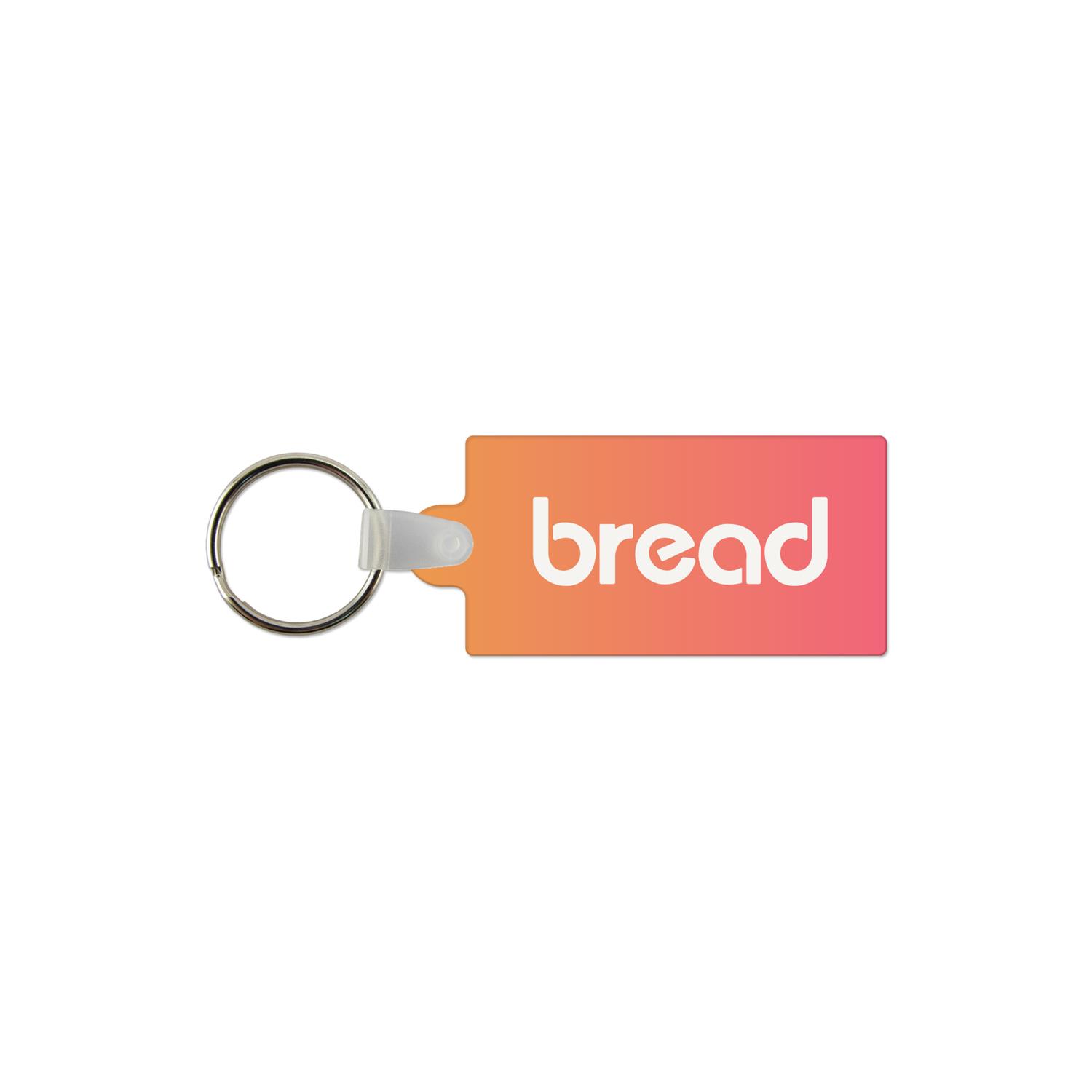 Rectangle Shaped USA Made Vinyl Keychain 3