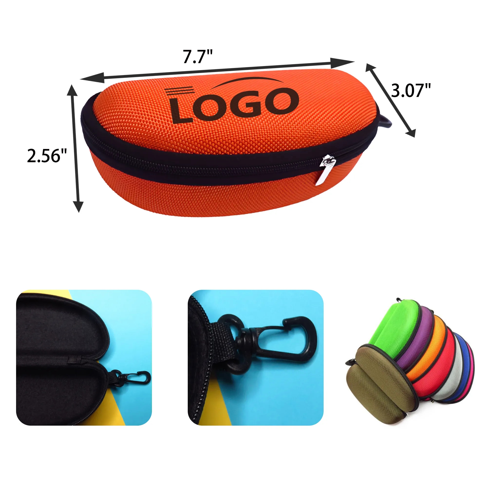 MOQ 50 PCS Zipper Eyeglasses Case 3