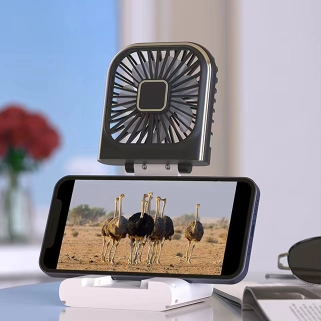 Custom Multifunctional Mini Fan Power Bank Phone Holder 8
