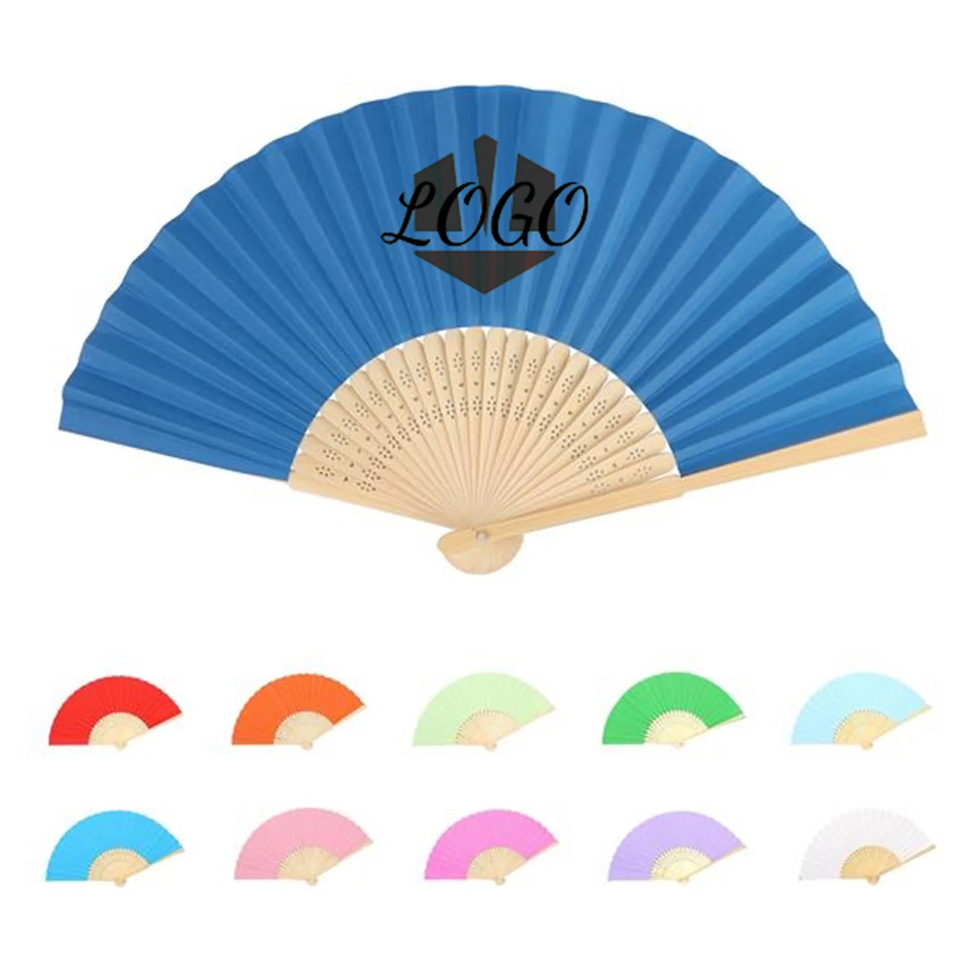Folding Paper Bamboo Hand Fans 4