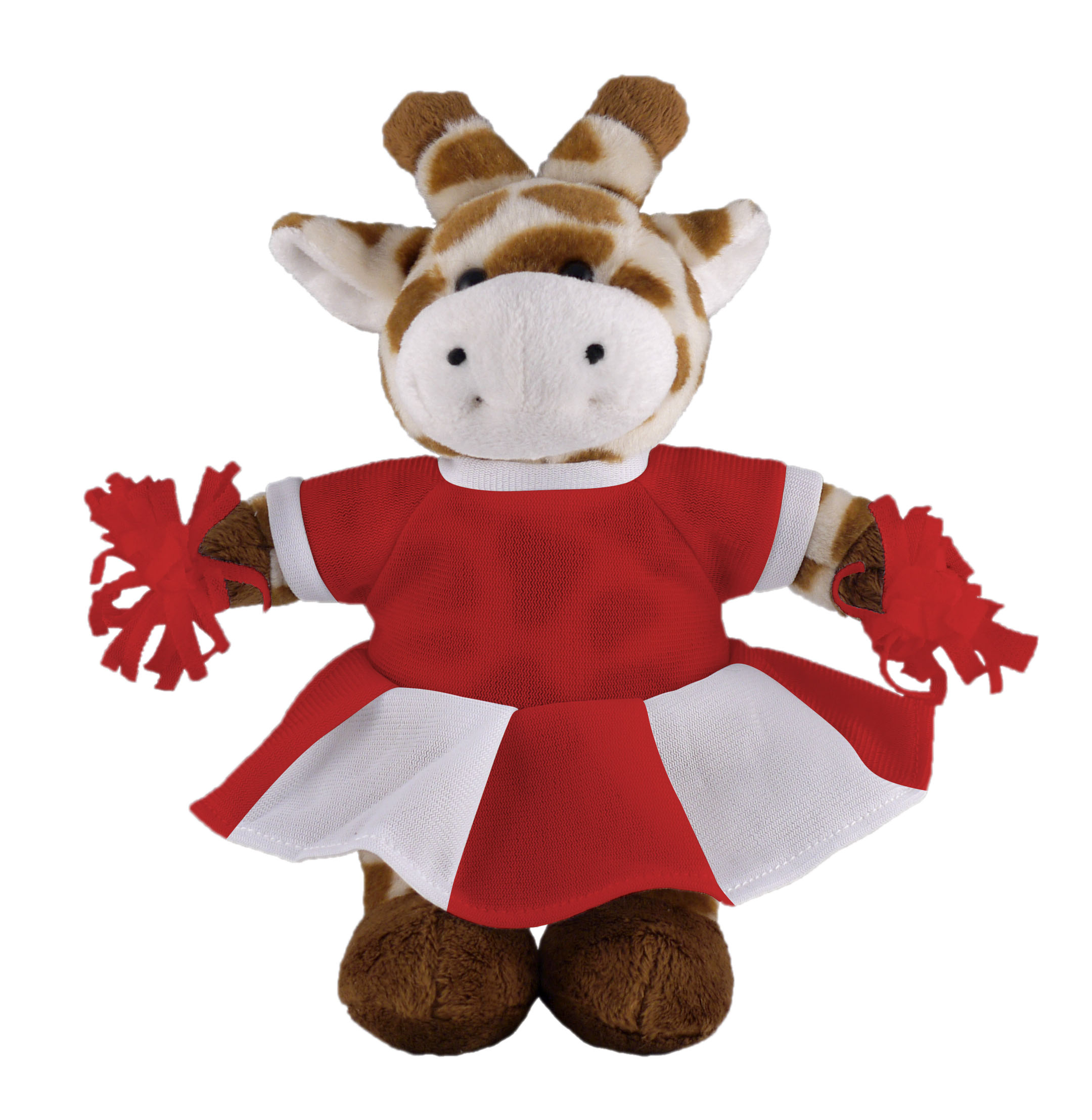 Soft Plush Stuffed Giraffe with Cheerleader Outfit 2