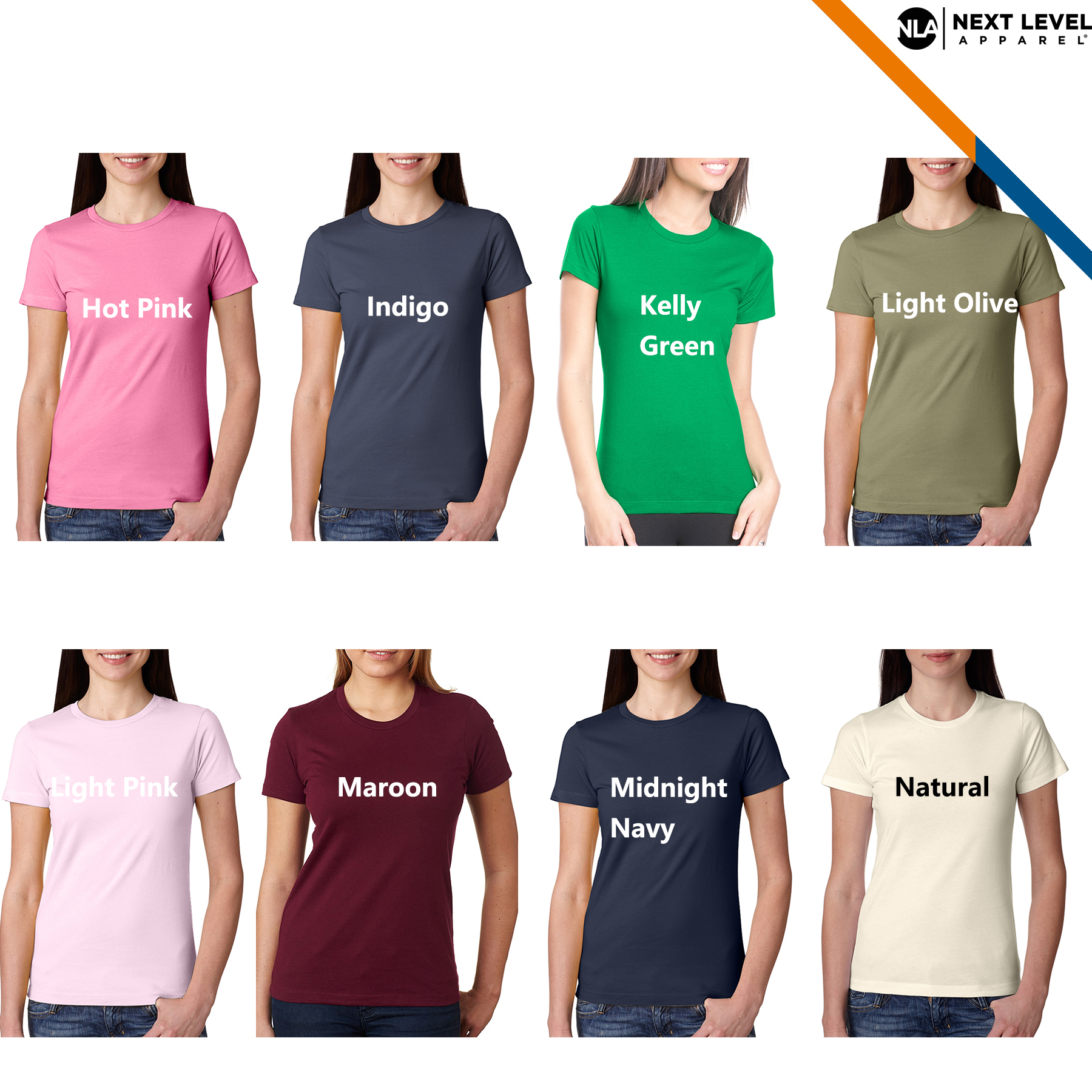 Next Level® 4.3 oz 100% Combed Cotton Jersey Ladies T-shirts 1
