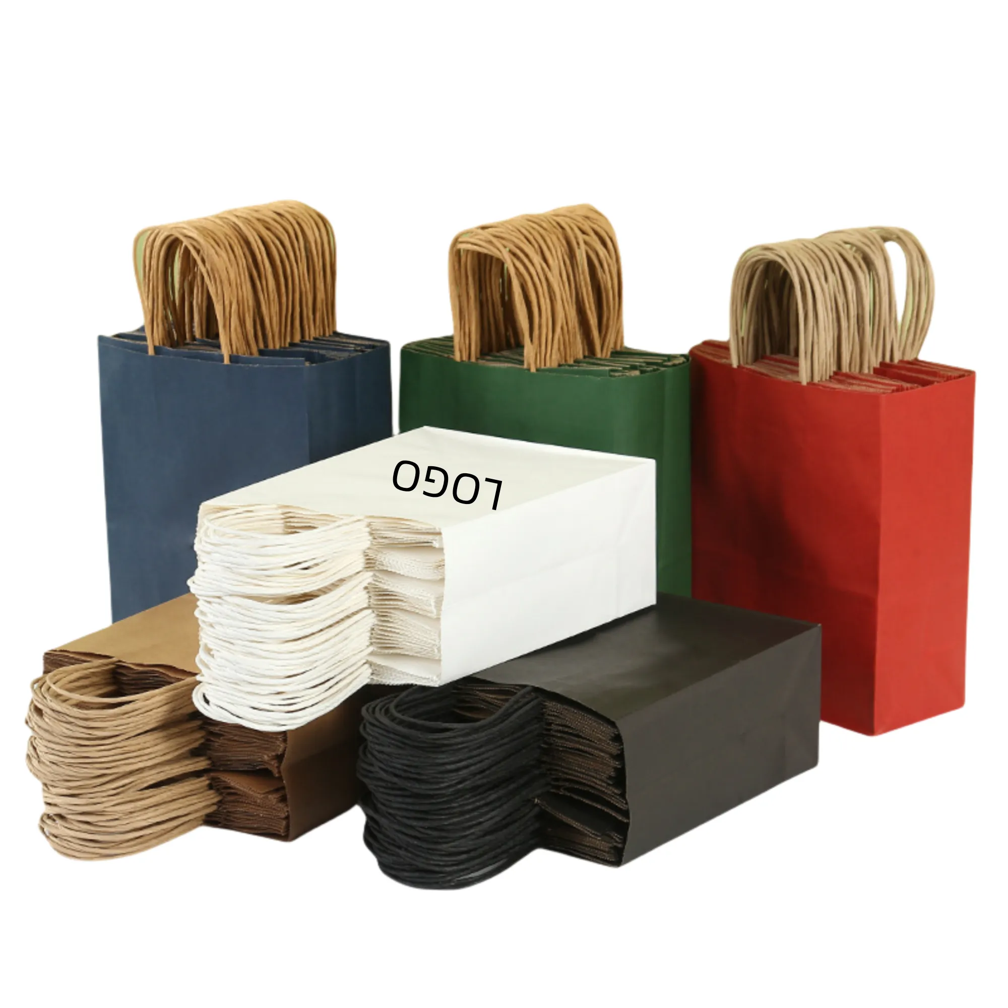 Festive Shopping Gift Kraft Paper Bag 2