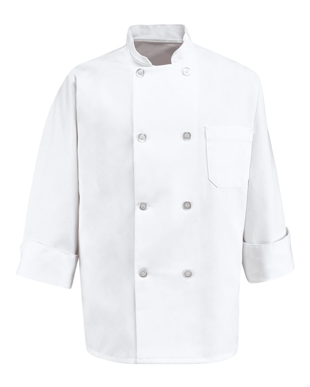 Eight Pearl Button Chef Coat Tall Sizes