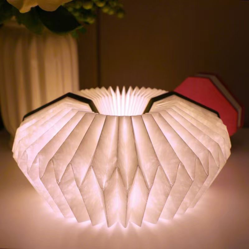 360 Degree Foldable Organ Paper Lamp With Built In 1200mAh Rechargeable Battery 7