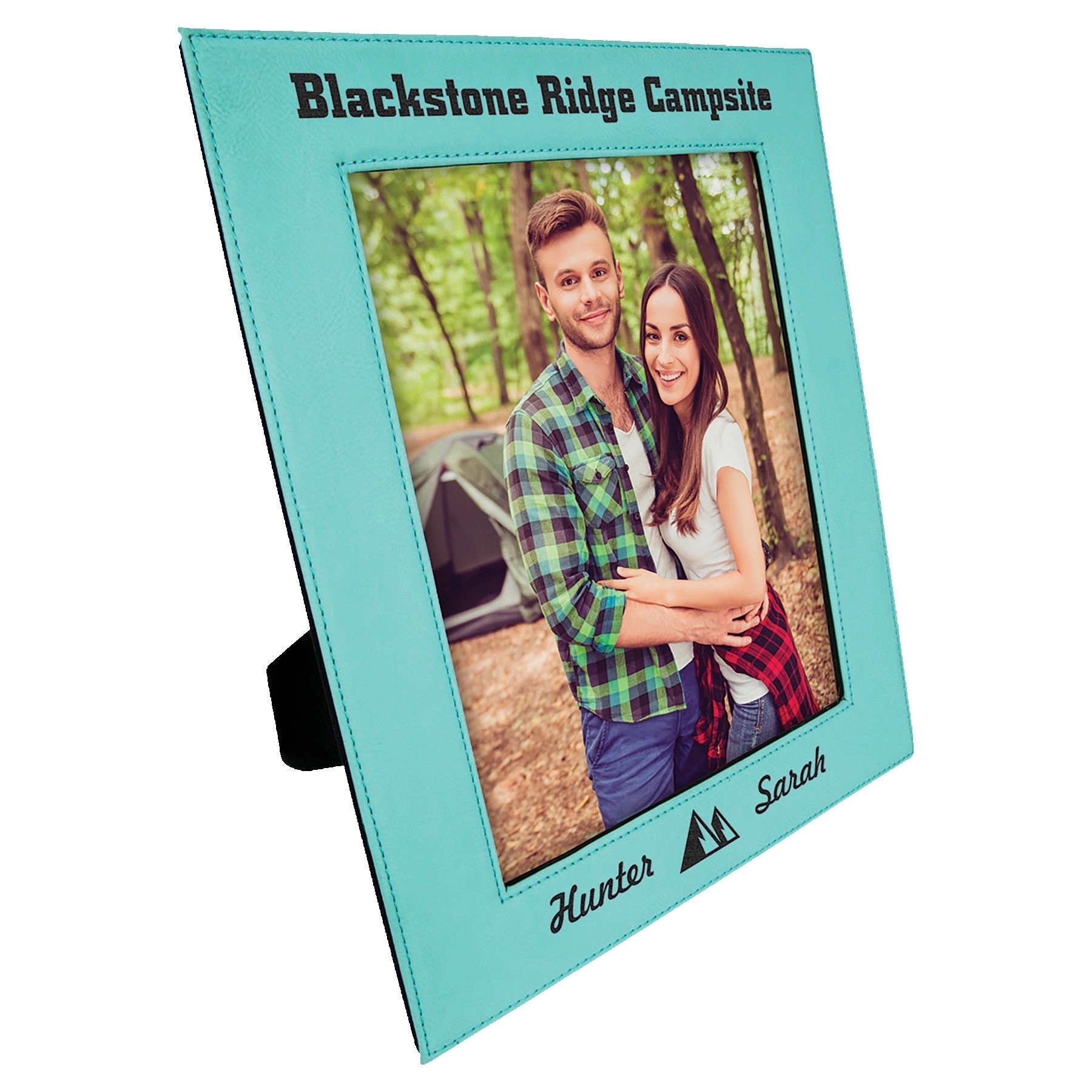 Teal Blue Laserable Leatherette Photo Frame (4" x 6") 3