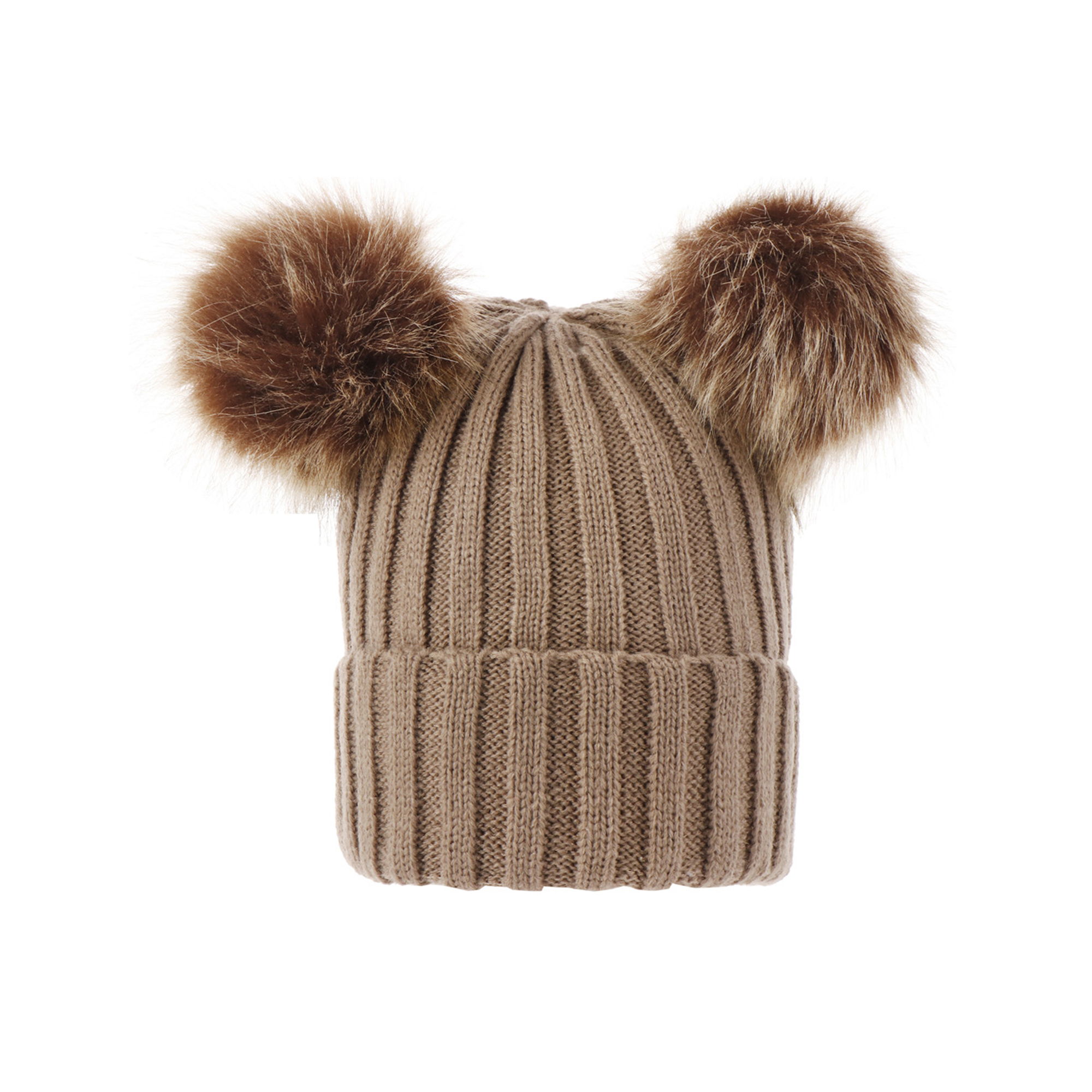 Baby Winter Knit Hat with Double Poms 5