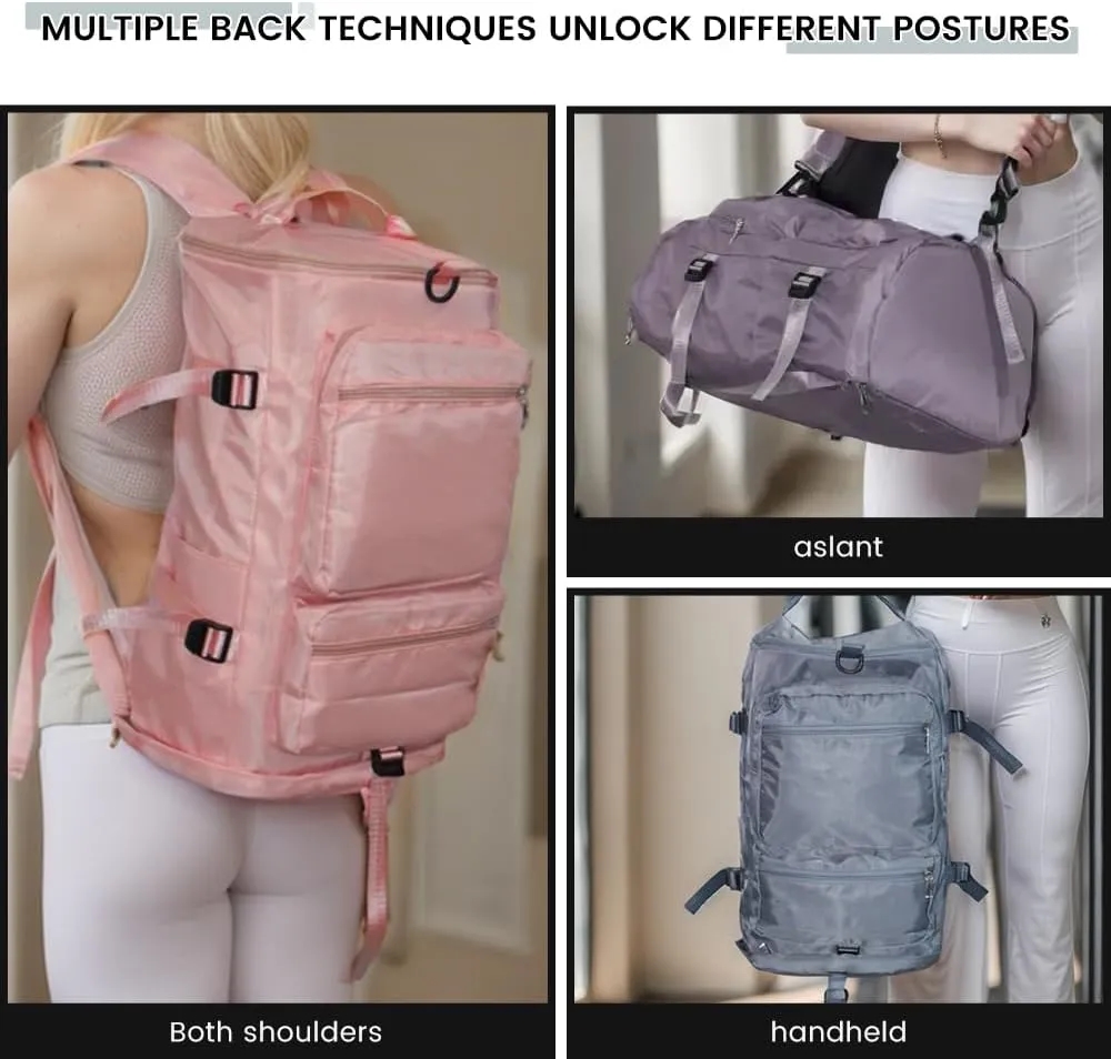 Waterproof Dry Wet Separation Nylon Duffel Backpack 7
