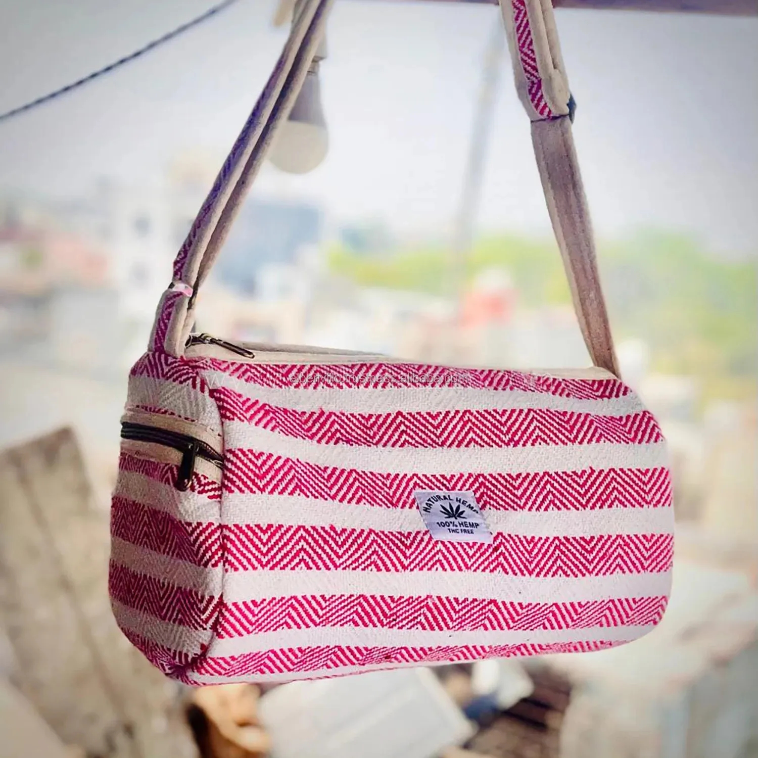 Custom Hemp Tote Travel Bag 6