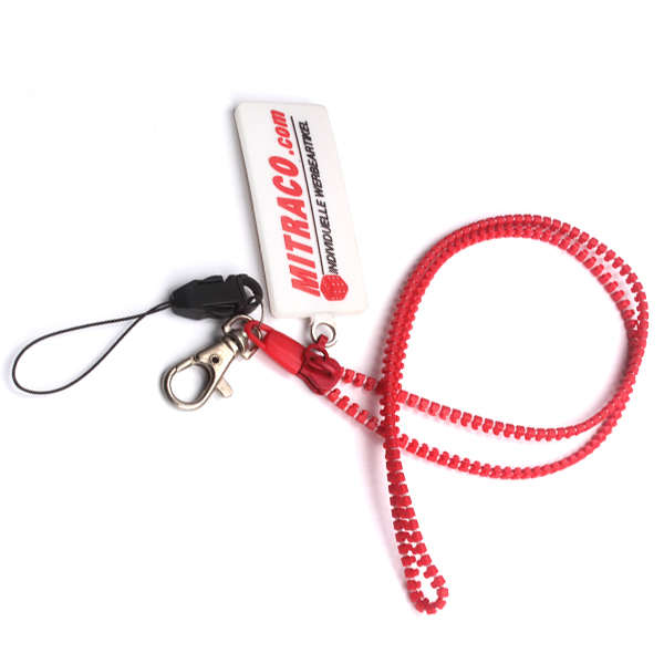 Zipper Lanyard with PVC Tag 2