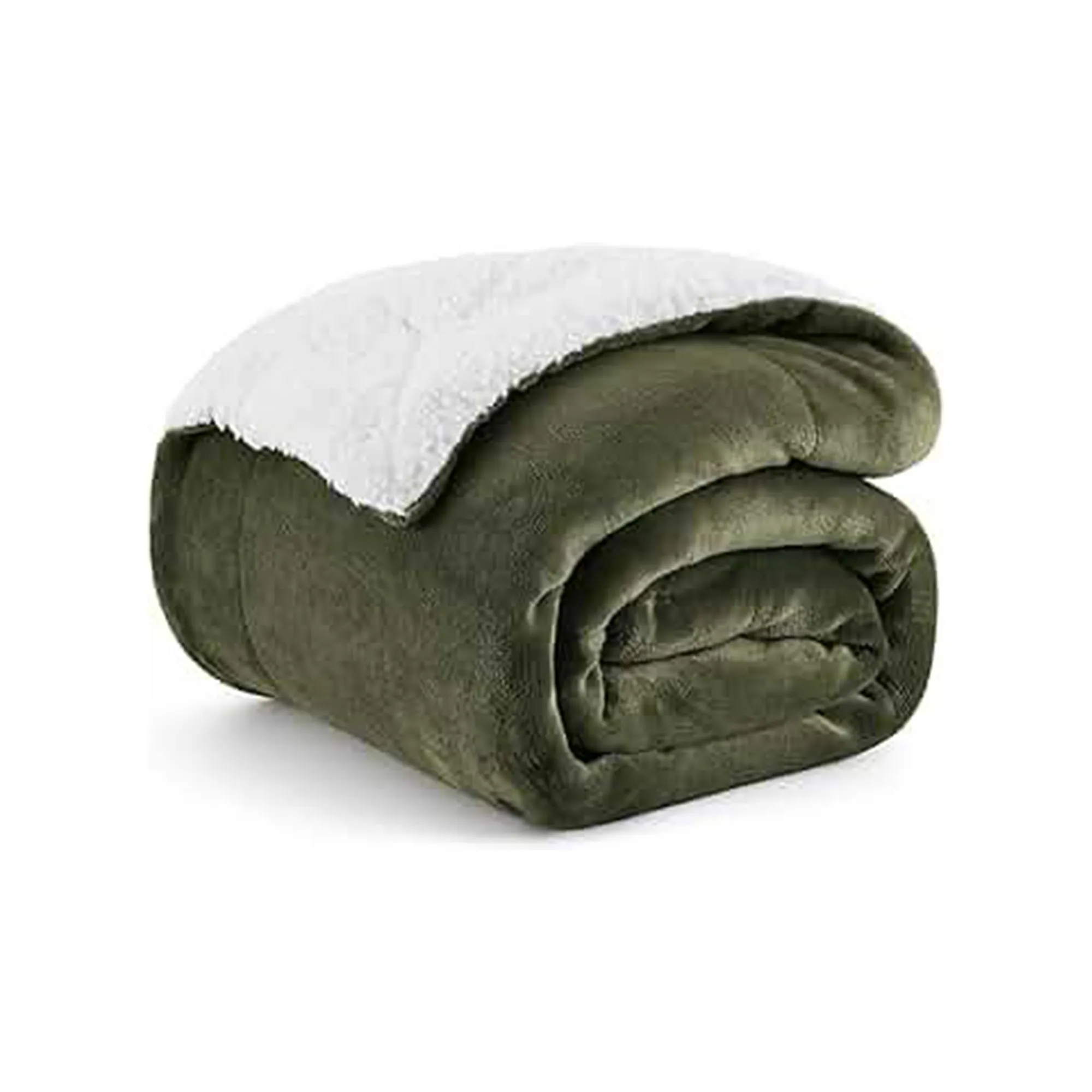 Soft Sherpa Fleece Throw Blanket 50"L x 60"W 2