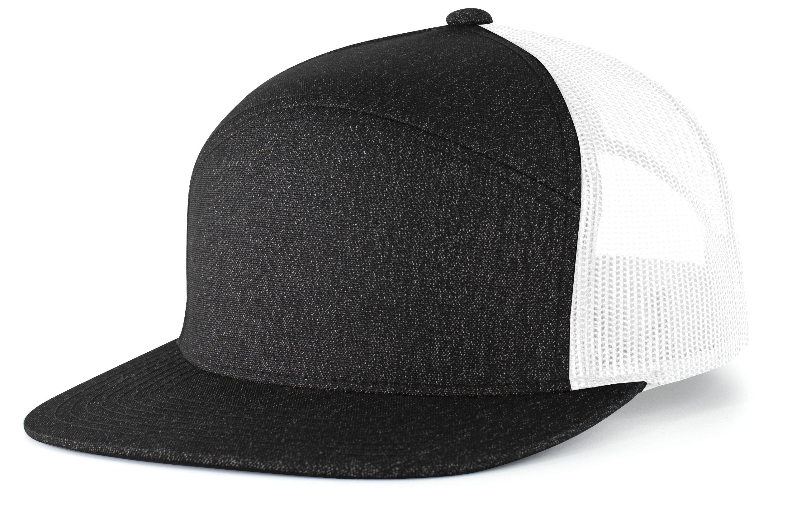 Heather 6-Panel Arch Trucker Snapback Cap 4