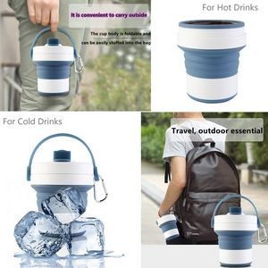 450ml Silicone Collapsible Cup With Handle 6