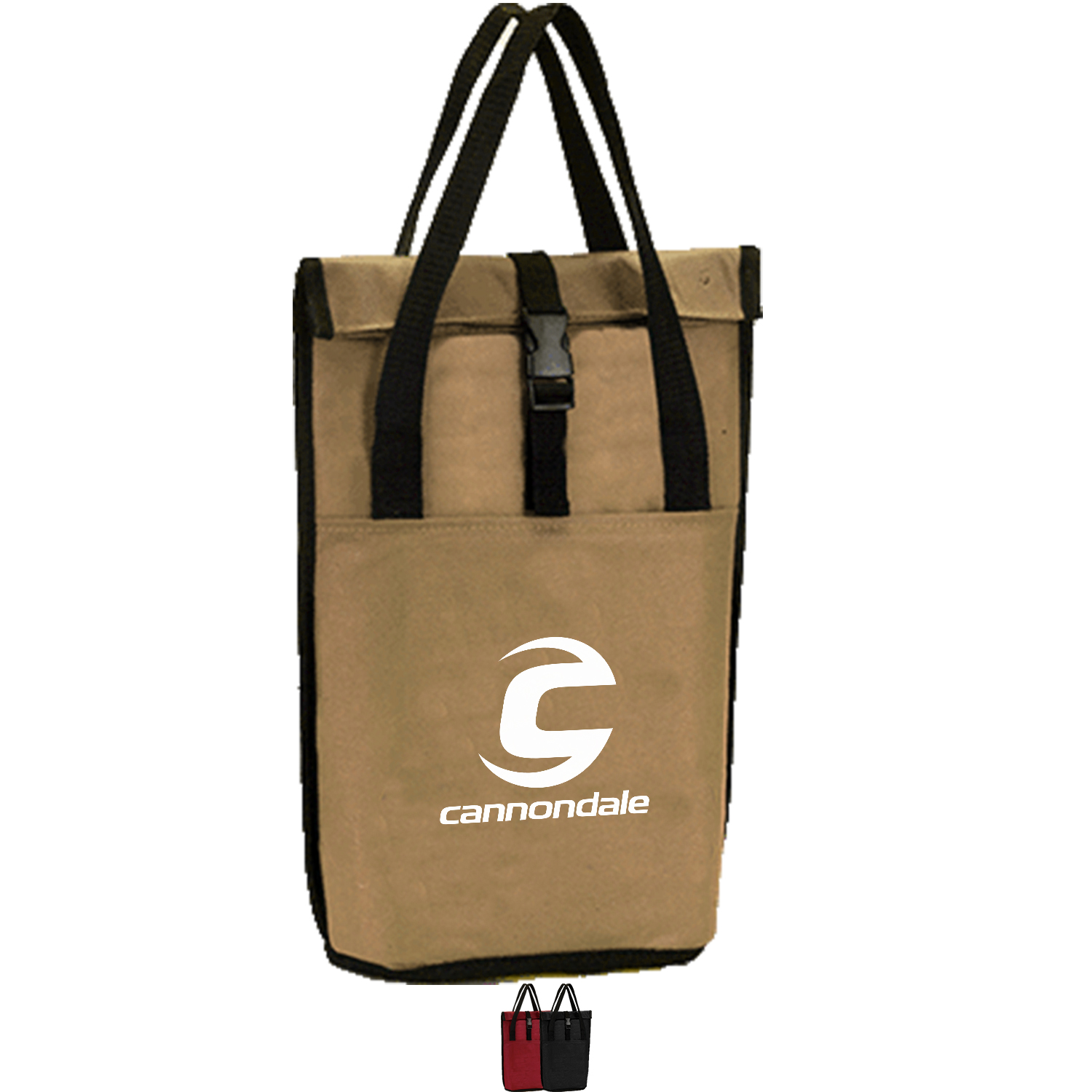 Premium Rolling Chill 2 Bottles Cooler Tote Bag w/ Front Pocket (8” x 14” x 4.5”) 2