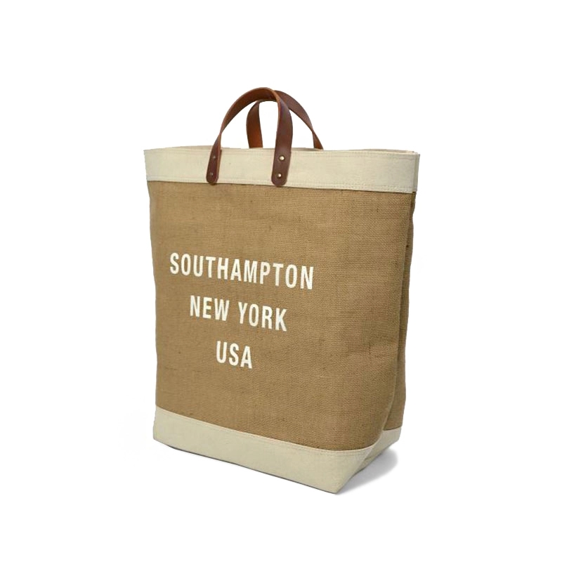 Upscale Burlap Tote, custom tote bag with logo imprint 2