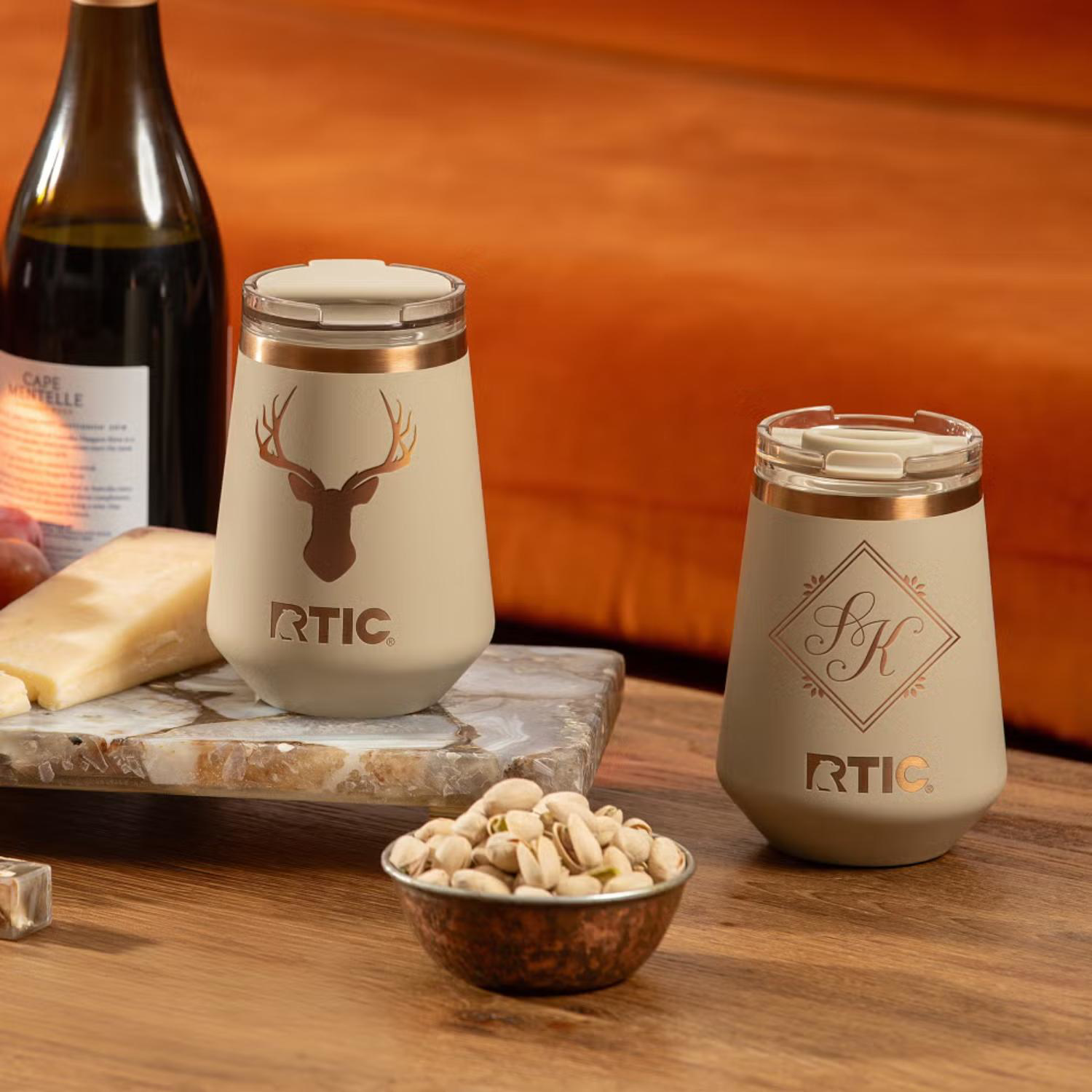 12 oz RTIC® Stainless Steel Ceramic Lined Happy Hour Lowball Tumbler 1