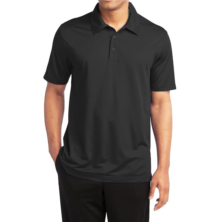 Men's Dry Fit Polo Shirts - Black S - 2XL Moisture-Wicking 1