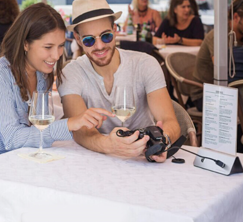 10000mAh table stand holder advertising cafe restaurant menu power bank 4