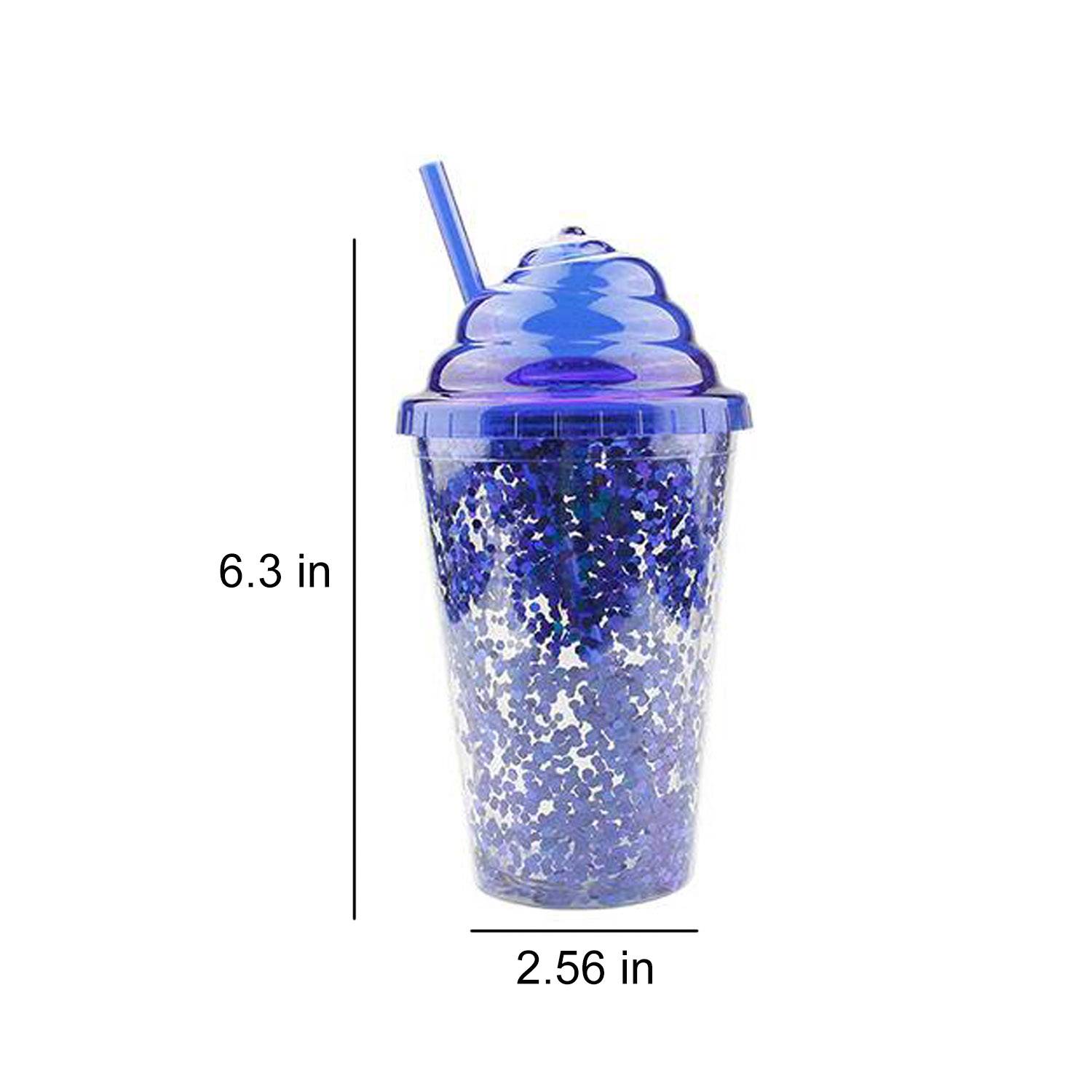 16oz Double-Layer Plastic Cup w/ Straw 8