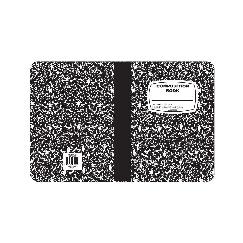 Quad Ruled Composition Books - 48 Count 100 Sheets Black 1