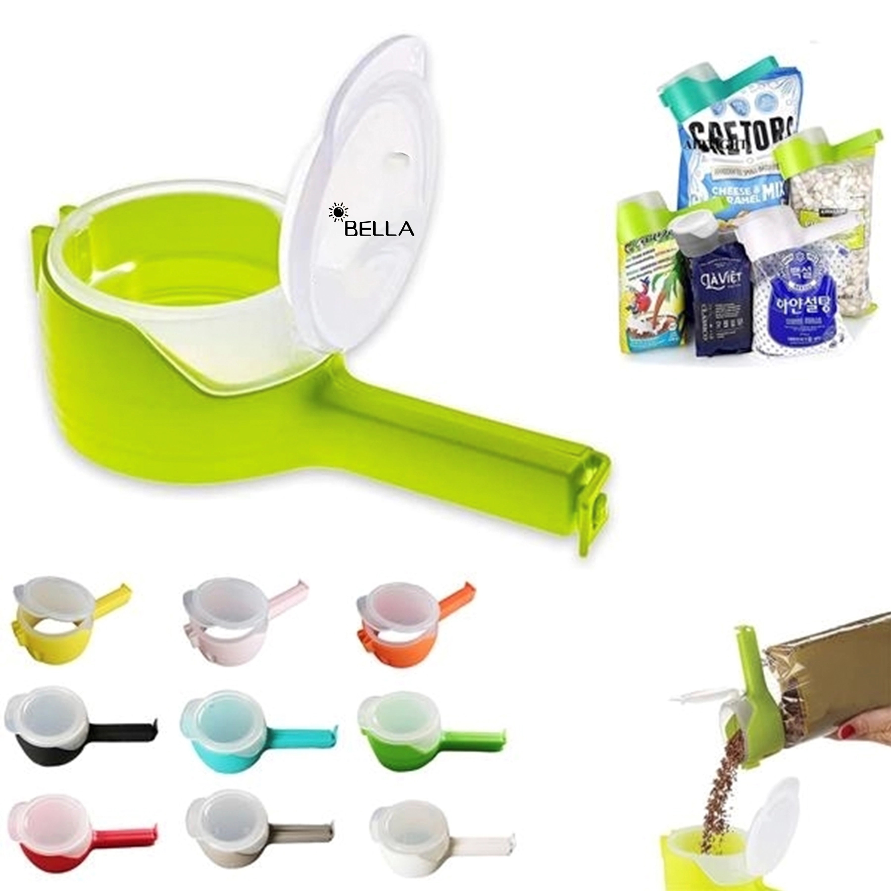 Bag Clips For Food Storage Sealing With Pour Spouts 1