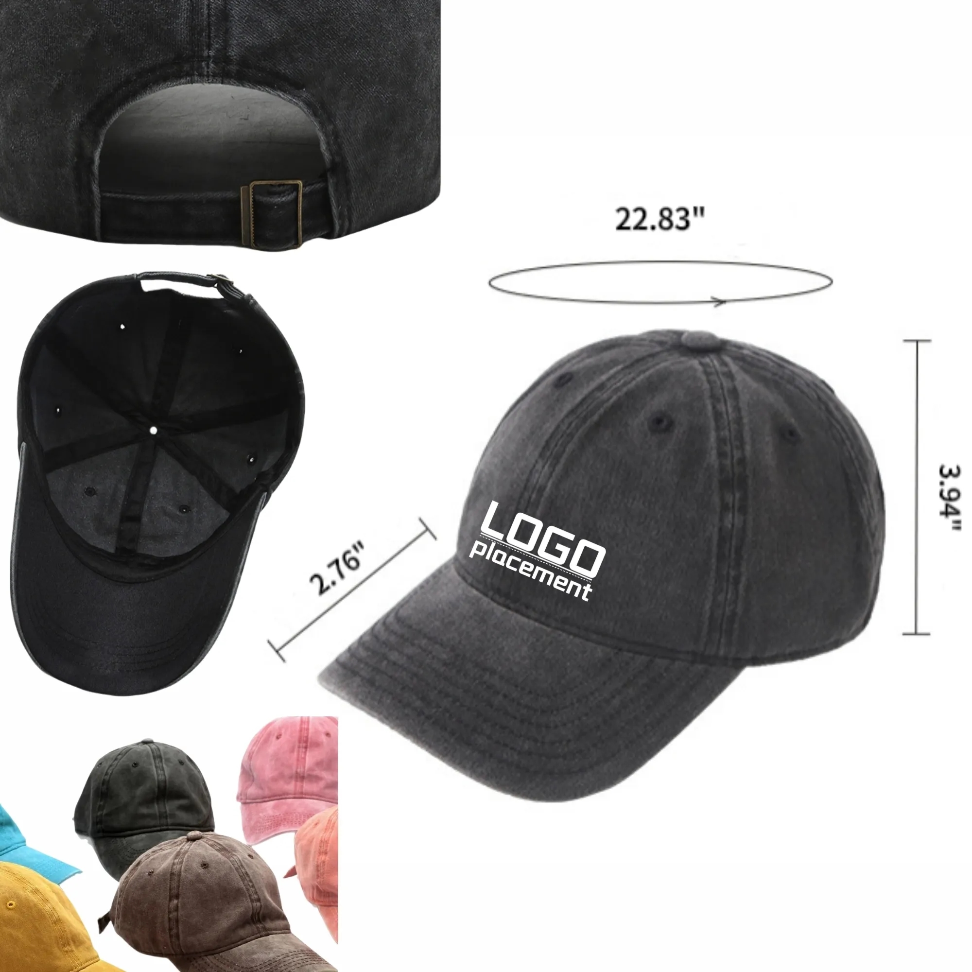 Vintage Denim Baseball Hat 1