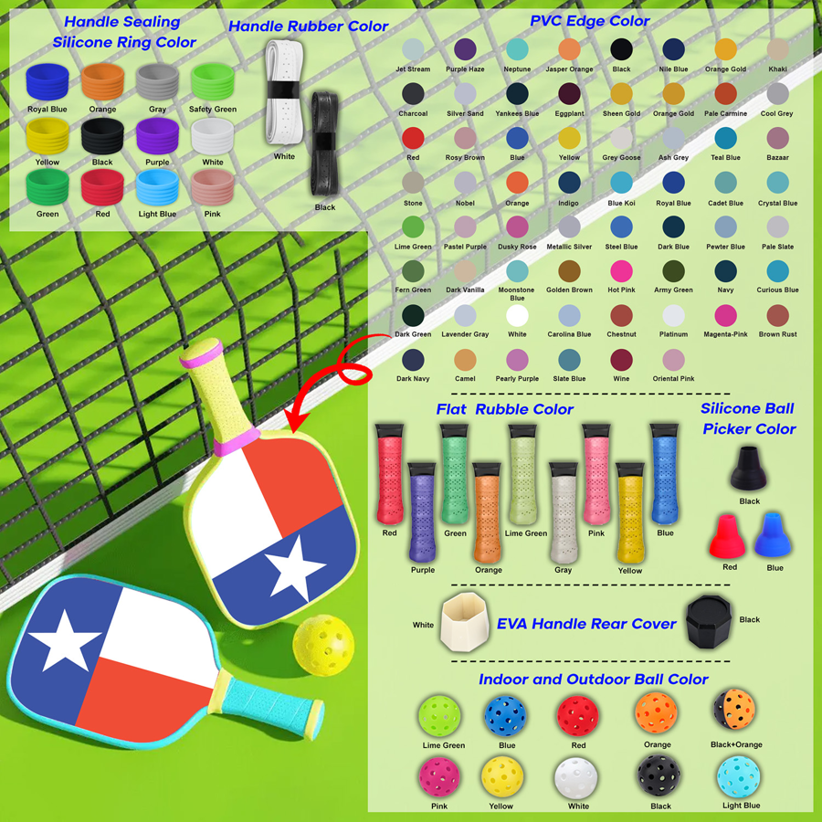 Carbon Fiber Pickleball Set w/ EVA Bag - Adult