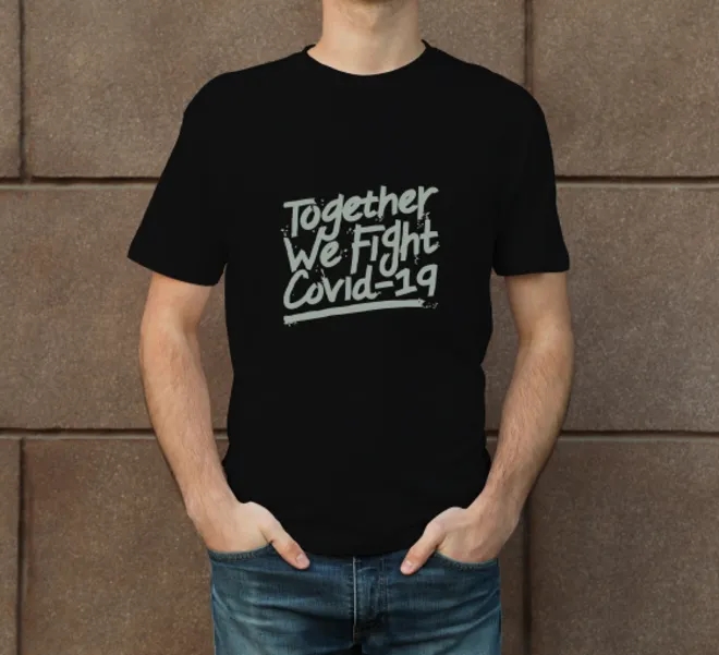 Men's Cotton Printed T-Shirt - Crew Neck - Black 3