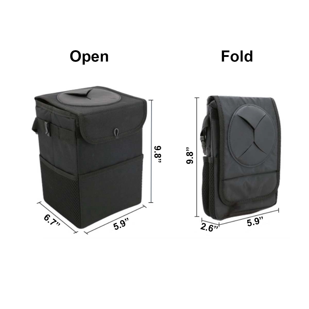 Foldable Car Trash Bag with Lid 3