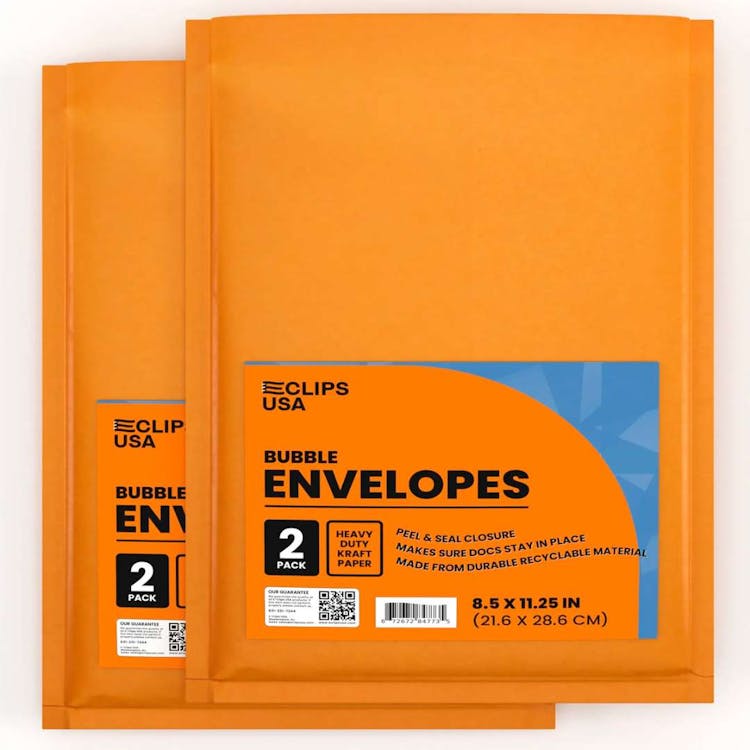Bubble Envelopes - 2 Pack 8.5" x 11.25" 1