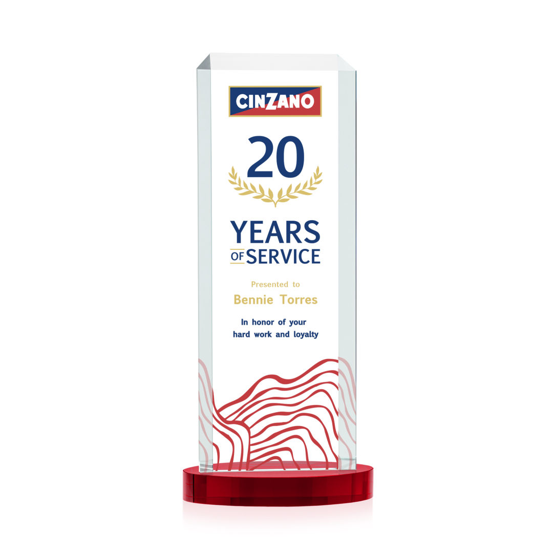 Dalton VividPrint™ Award on Alberton Base - Red 10