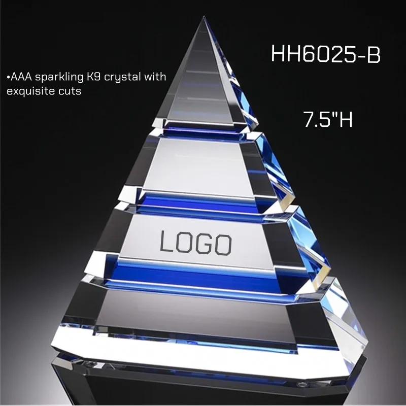 Crystal Pyramid Trophy Award Supplier 5
