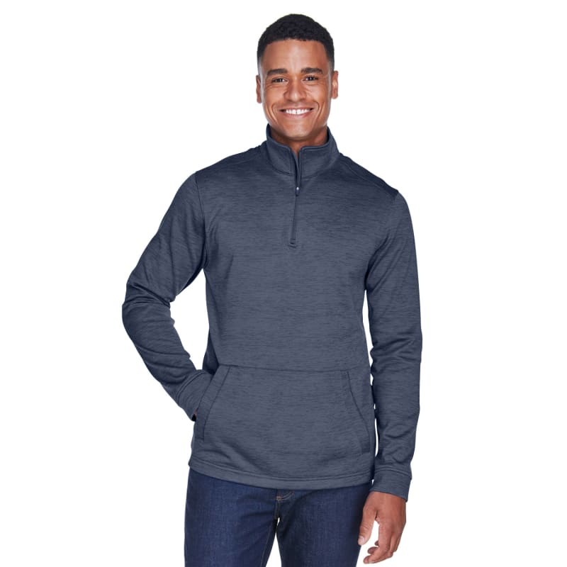 Devon & Jones Men's Newbury Mélange Fleece Quarter-Zip 9