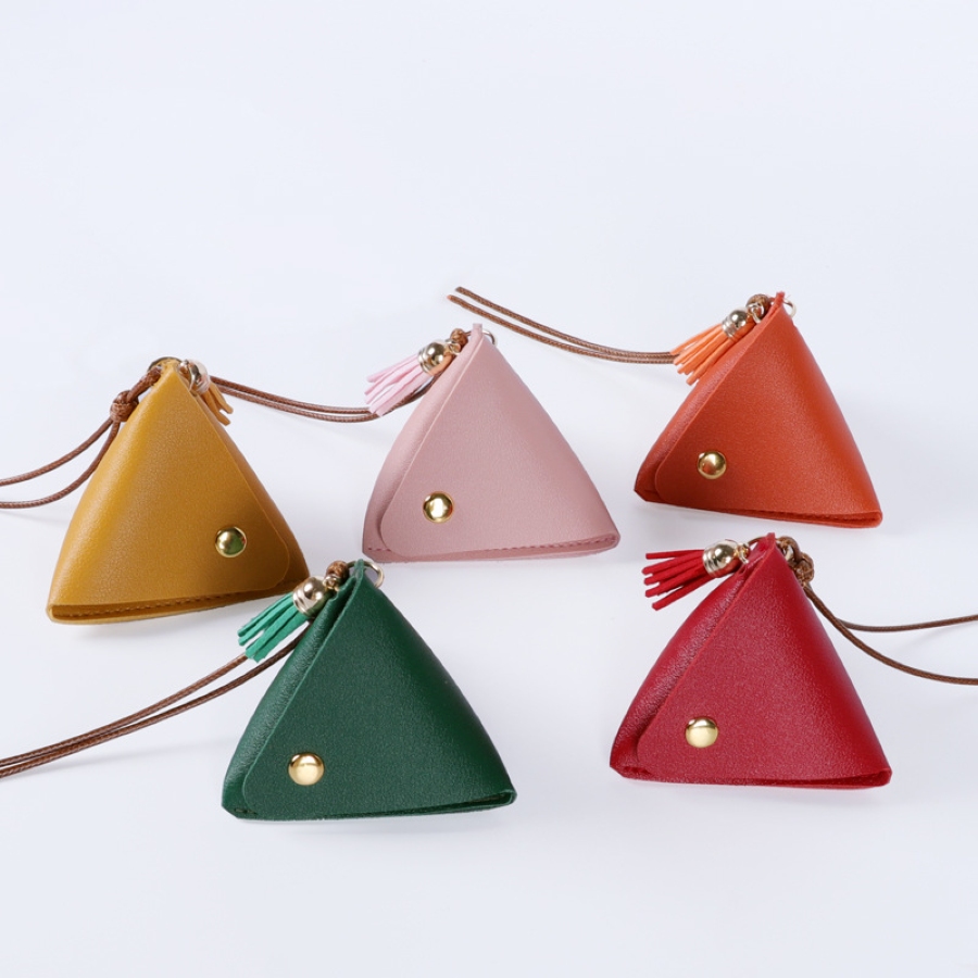 PU Leather Triangle Rice Dumpling Coin Purse 1