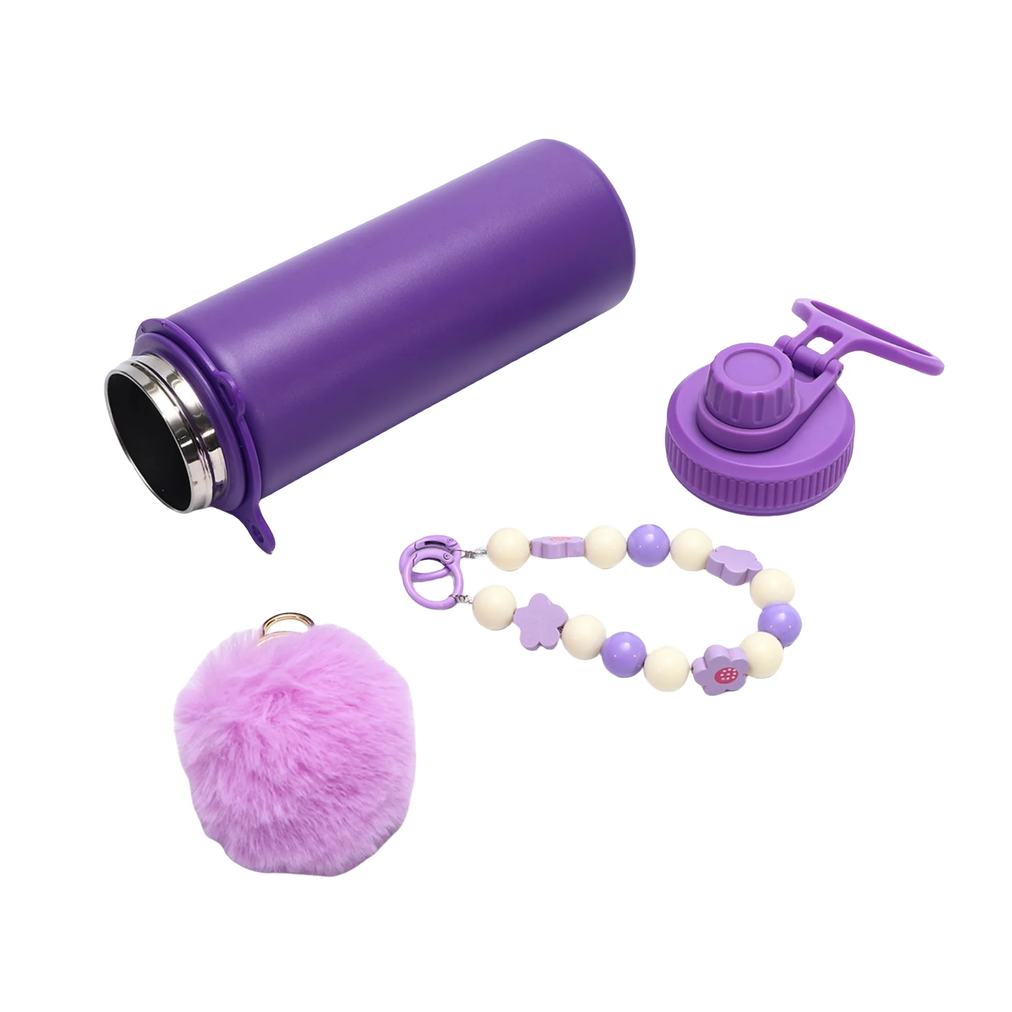 18oz Insulated Tumbler With Detachable Beaded & Pom Keychain 7