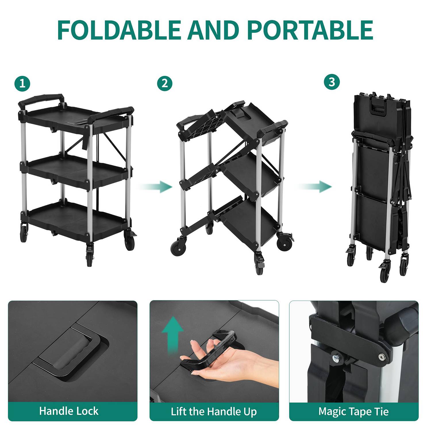 Large-Capacity Portable Folding Cart 3
