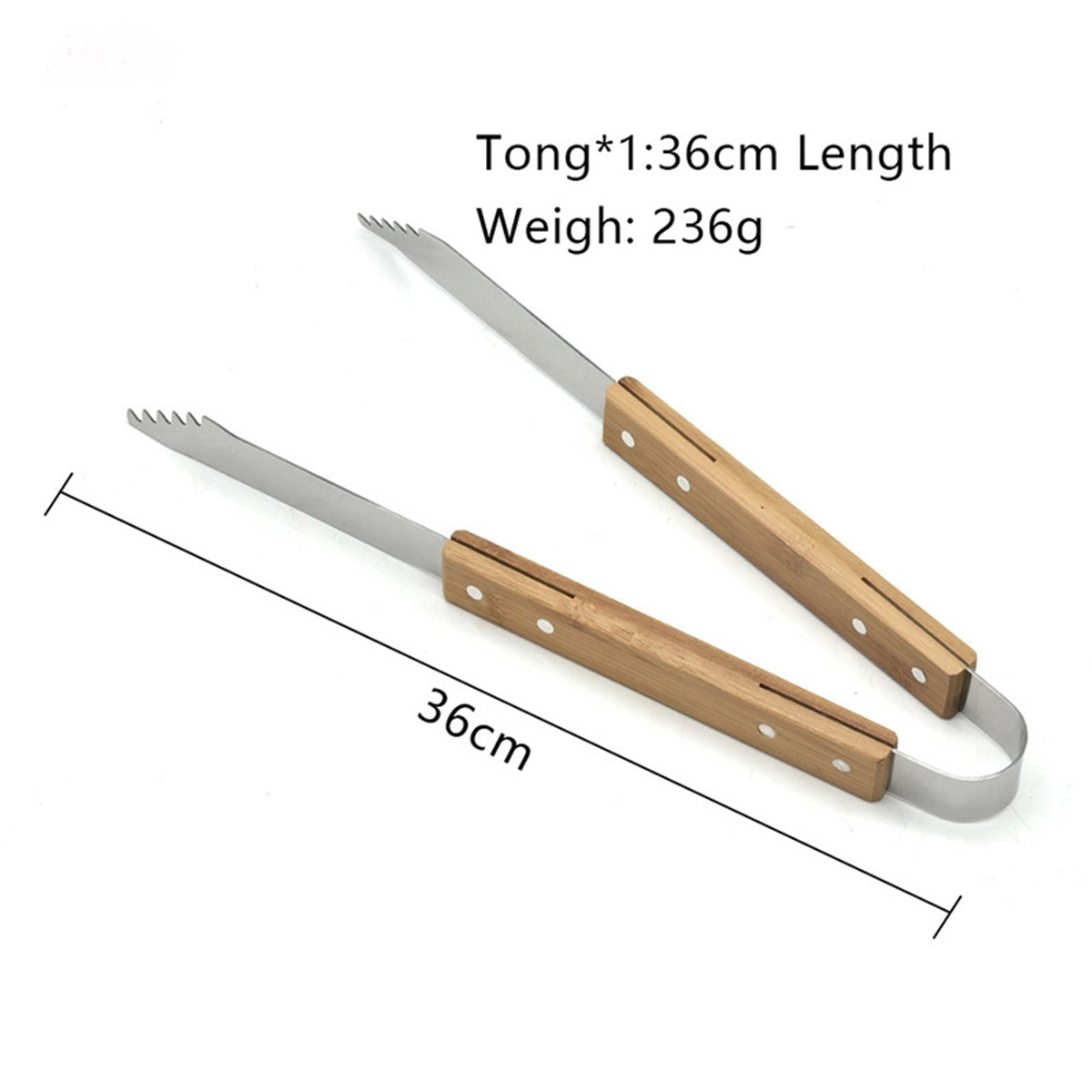 3-Piece Custom Bamboo Grilling Barbecue Tool Set 5