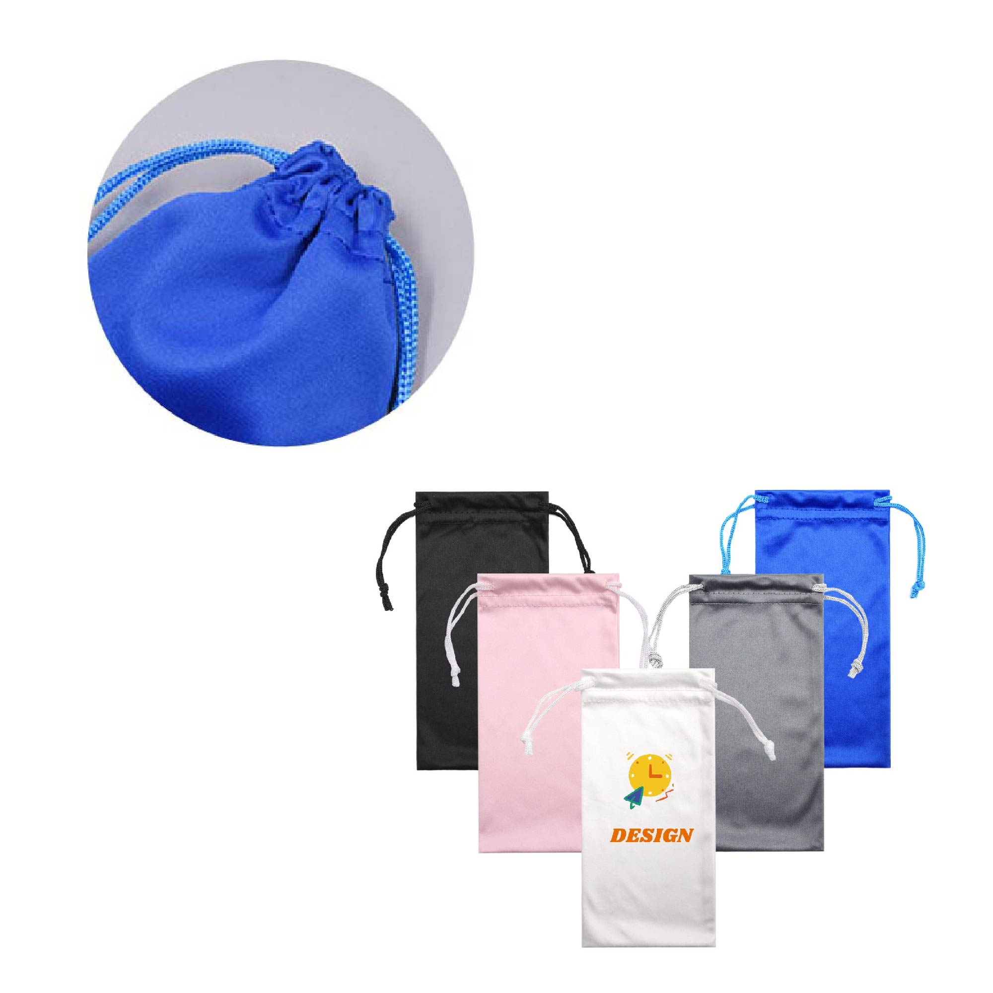 MOQ 20 pcs Microfiber Drawstring Sunglass Pouch 1